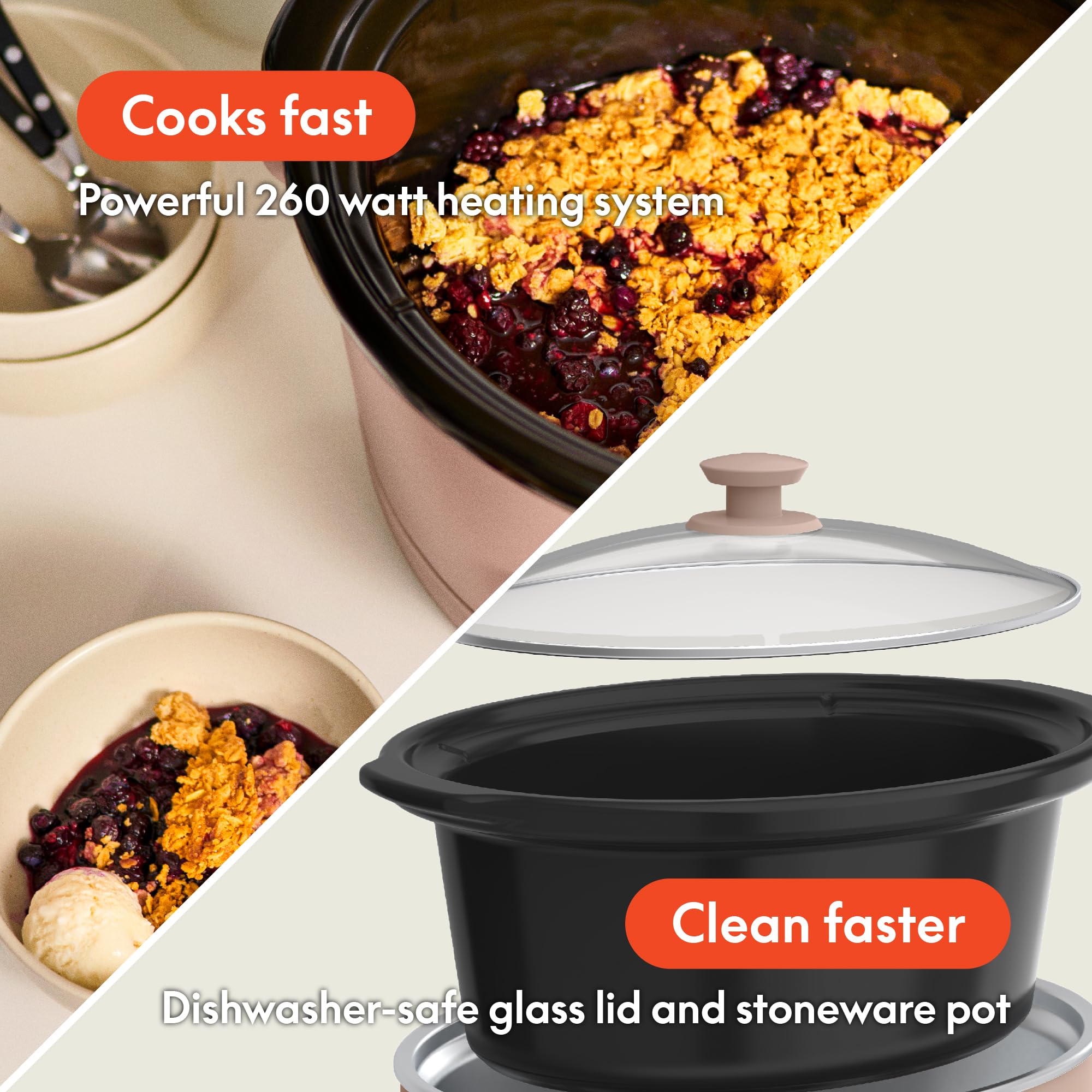 Foto 4 pulgar | Slow Cooker Bella, 5.7 L, Con Revestimiento Cerámico Programable Blossom - Venta Internacional.