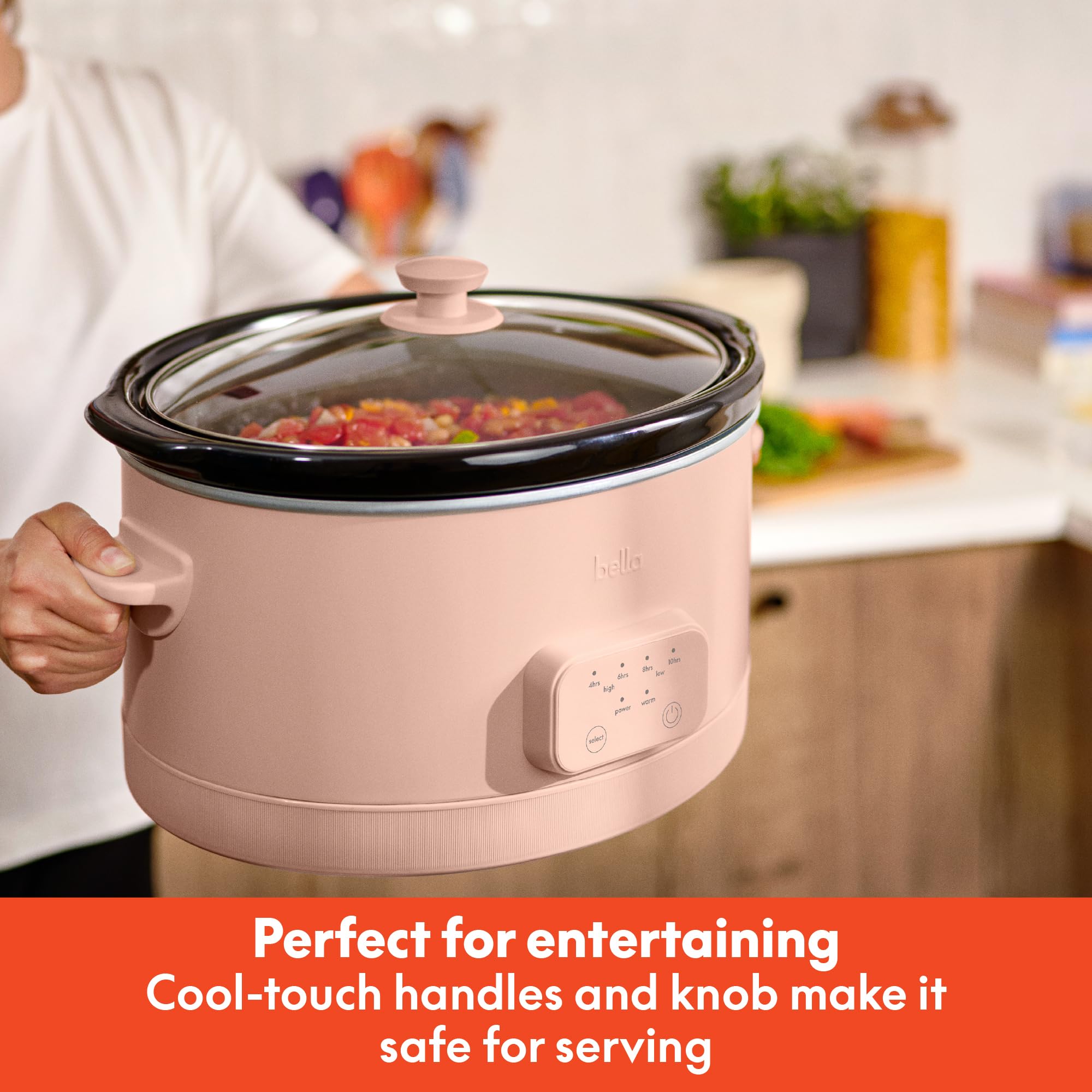 Foto 6 pulgar | Slow Cooker Bella, 5.7 L, Con Revestimiento Cerámico Programable Blossom - Venta Internacional.