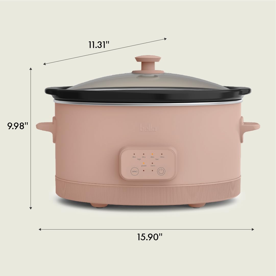 Foto 8 pulgar | Slow Cooker Bella, 5.7 L, Con Revestimiento Cerámico Programable Blossom - Venta Internacional.