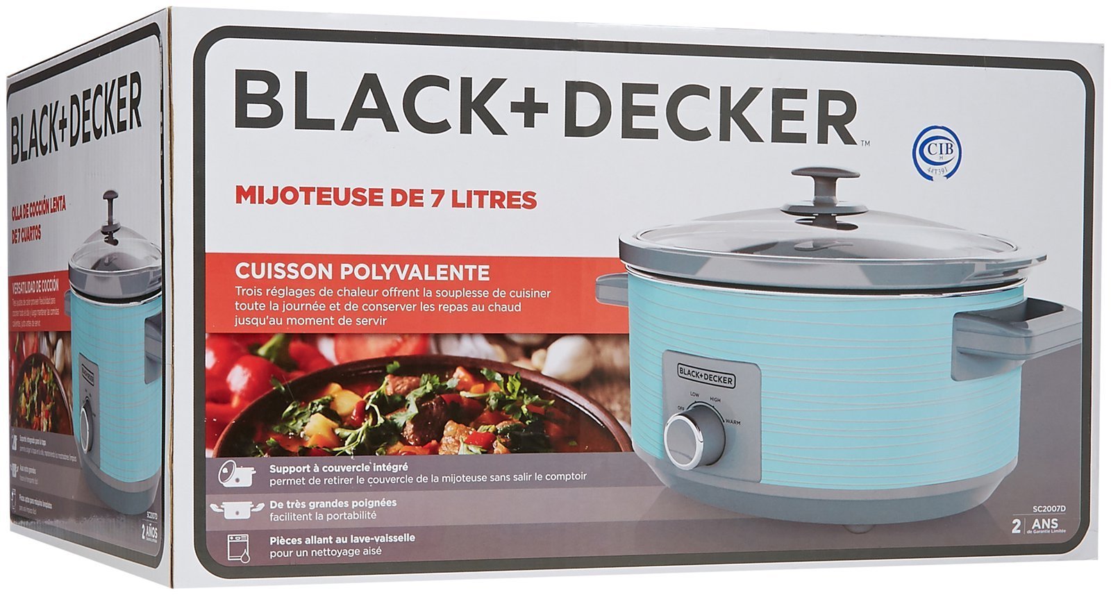 Foto 4 pulgar | Olla de Cocción Lenta Black+Decker SC2007D 7L - Venta Internacional