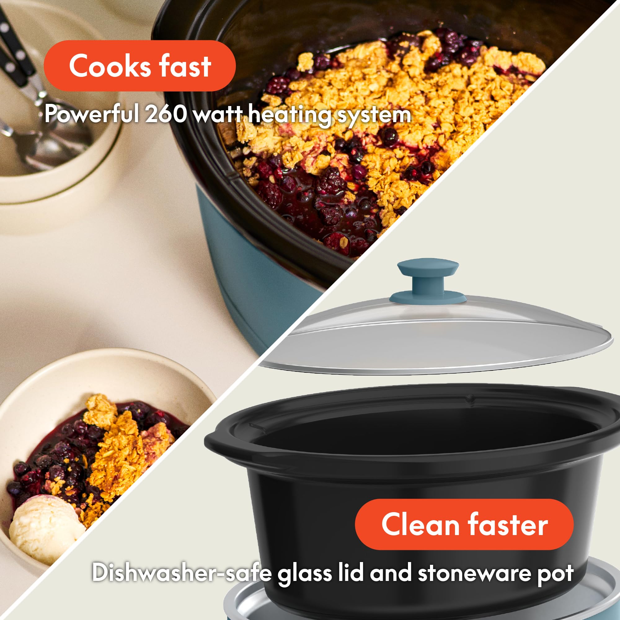 Foto 4 pulgar | Slow Cooker Bella 6.0l Evergood, Revestimiento Cerámico Antiadherente - Venta Internacional.