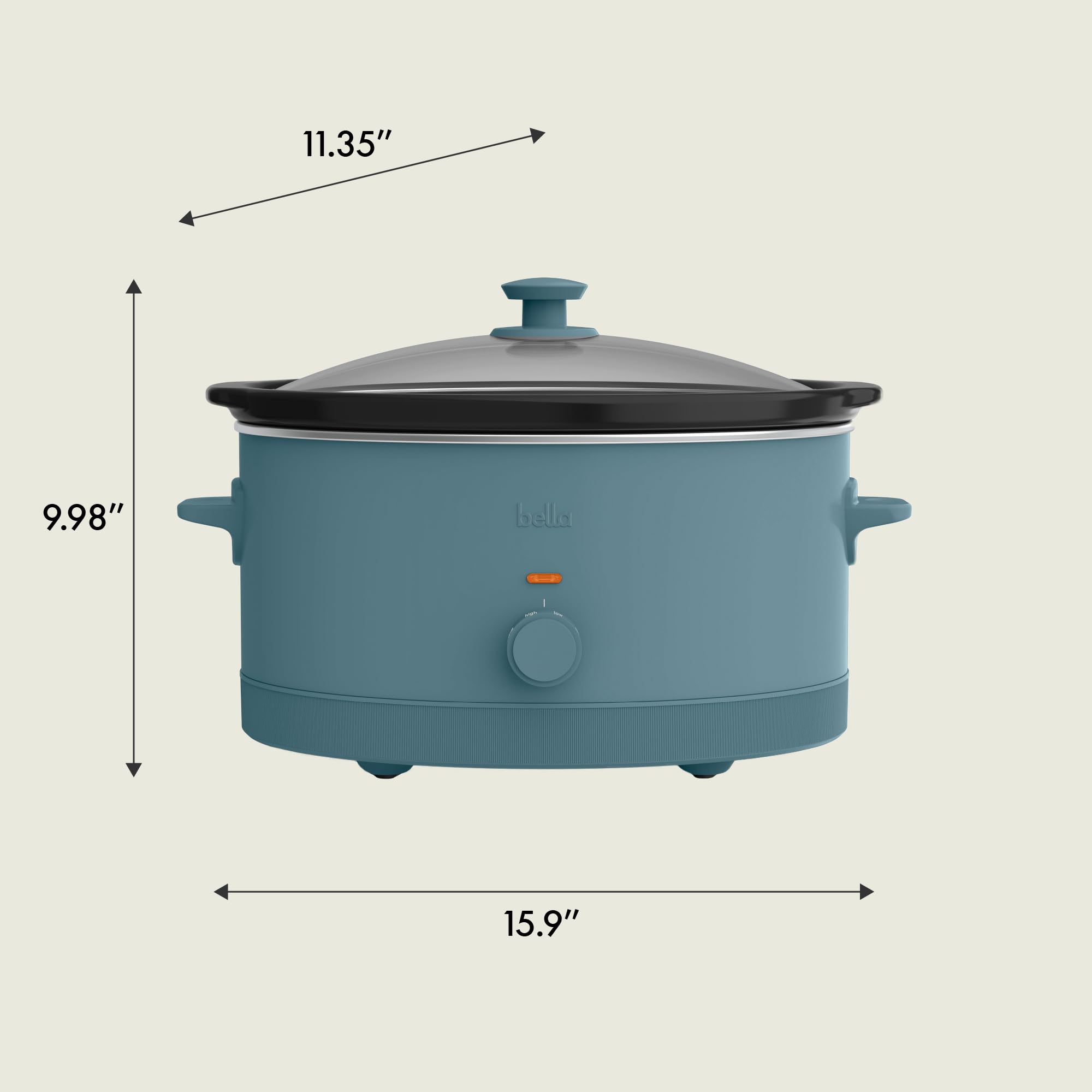 Foto 8 pulgar | Slow Cooker Bella 6.0l Evergood, Revestimiento Cerámico Antiadherente - Venta Internacional.