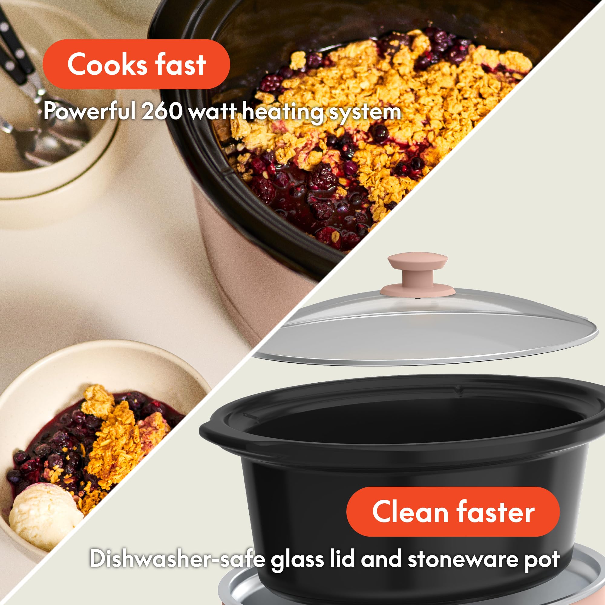 Foto 4 pulgar | Slow Cooker Bella 6.0l Evergood, Revestimiento Cerámico Antiadherente - Venta Internacional.