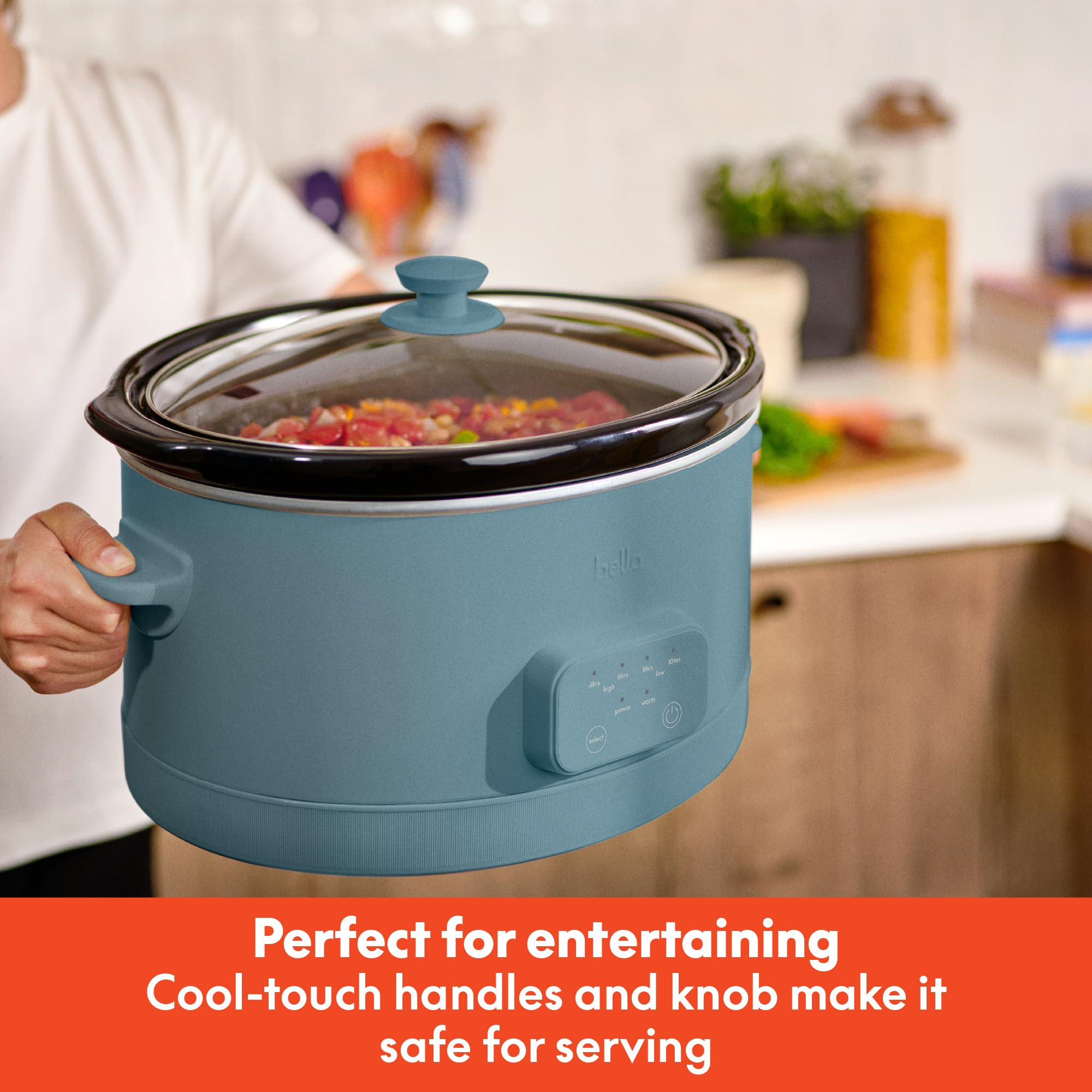 Foto 6 pulgar | Slow Cooker Bella, 5.7 L, Con Revestimiento Cerámico Programable Surf - Venta Internacional.