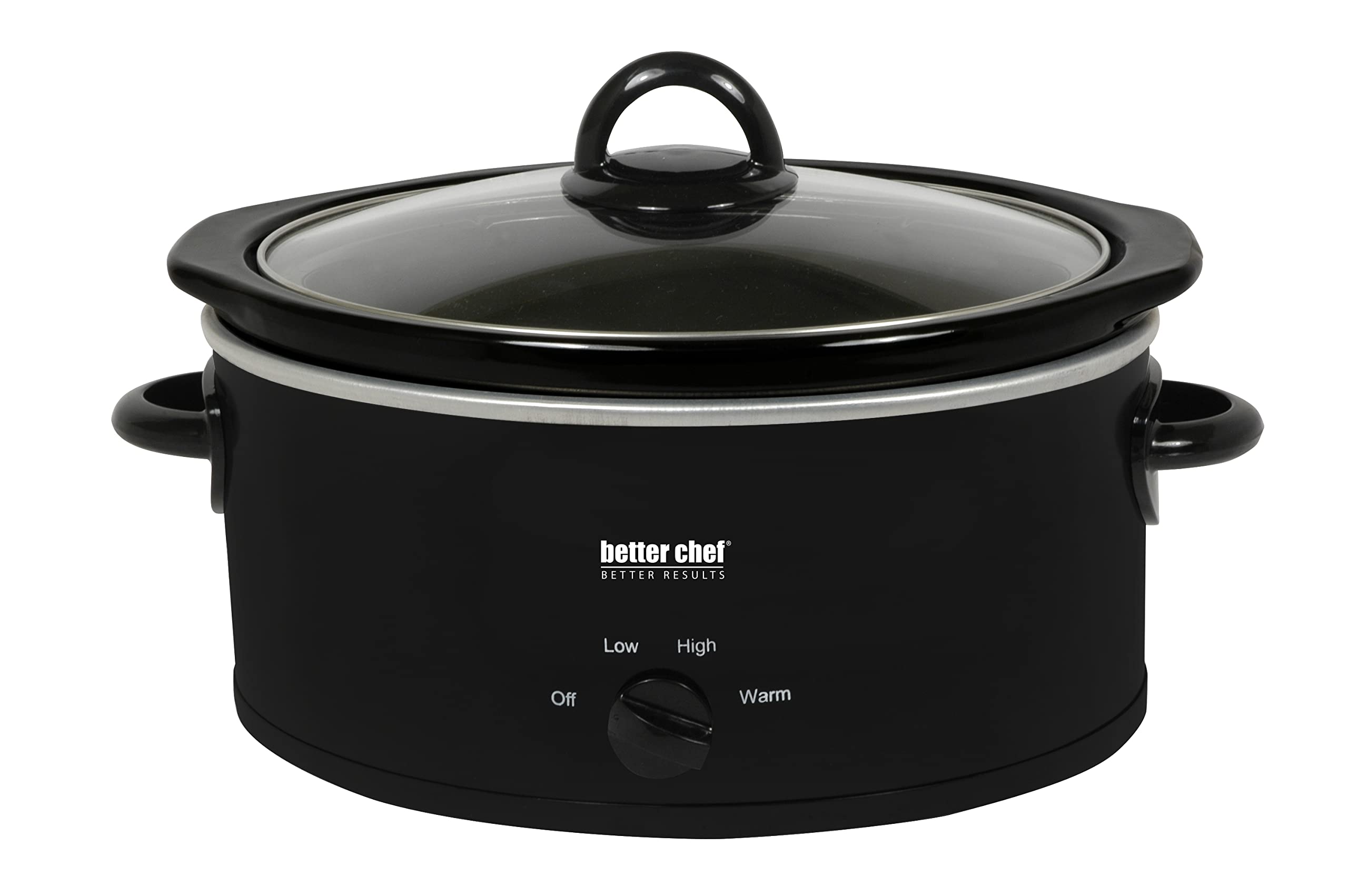 Olla De Cocción Lenta Better Chef Oval, 3 Litros, 3 Ajustes De Temperatura, Negra - Venta Internacional.