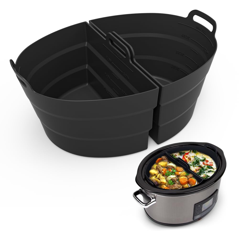 Separadores Para Olla De Cocción Lenta Chefaid, 100% Silicona, Paquete De 2, Negros - Venta Internacional. $833