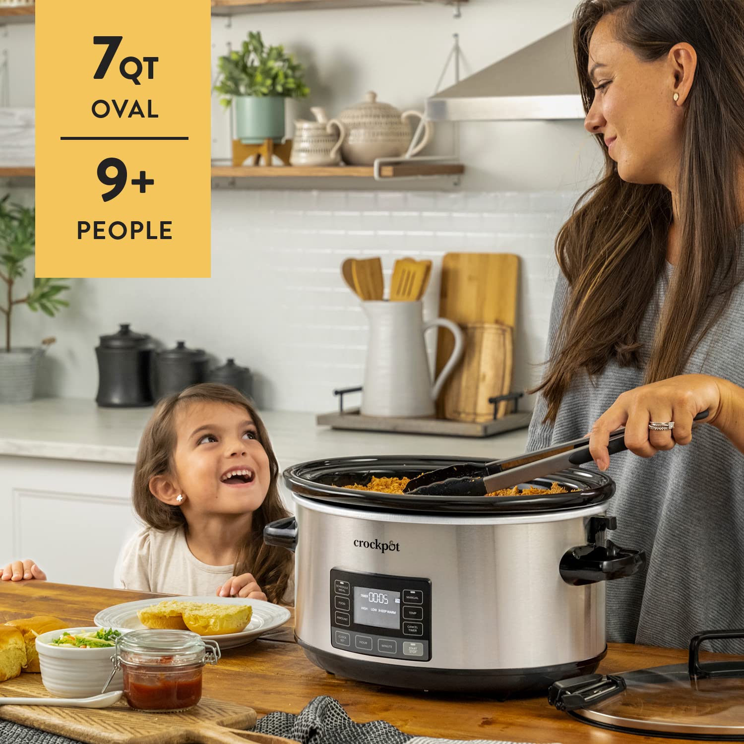 Foto 5 pulgar | Olla de Cocción Lenta Crock-pot 7 Litros Portátil Programable con Temporizador - Venta Internacional