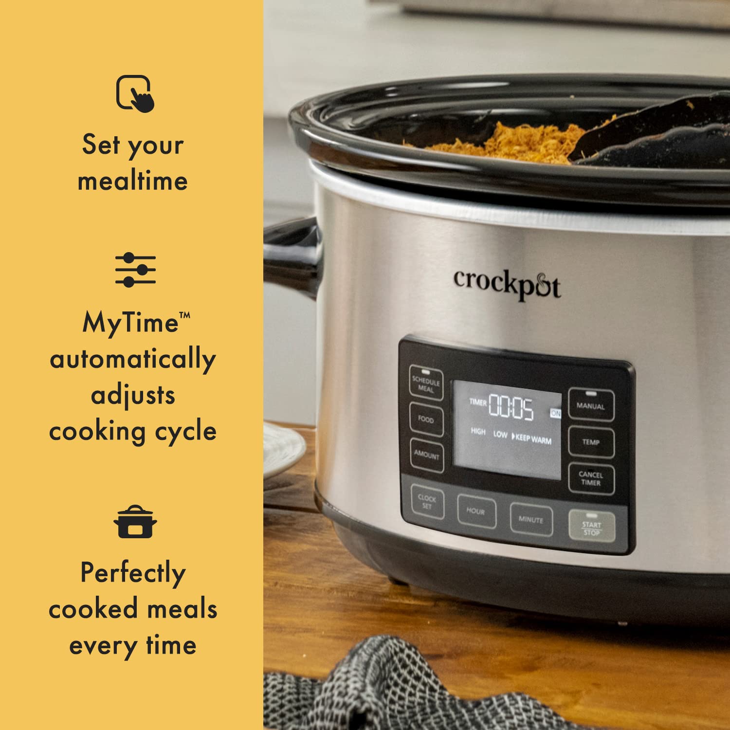 Foto 6 pulgar | Olla de Cocción Lenta Crock-pot 7 Litros Portátil Programable con Temporizador - Venta Internacional