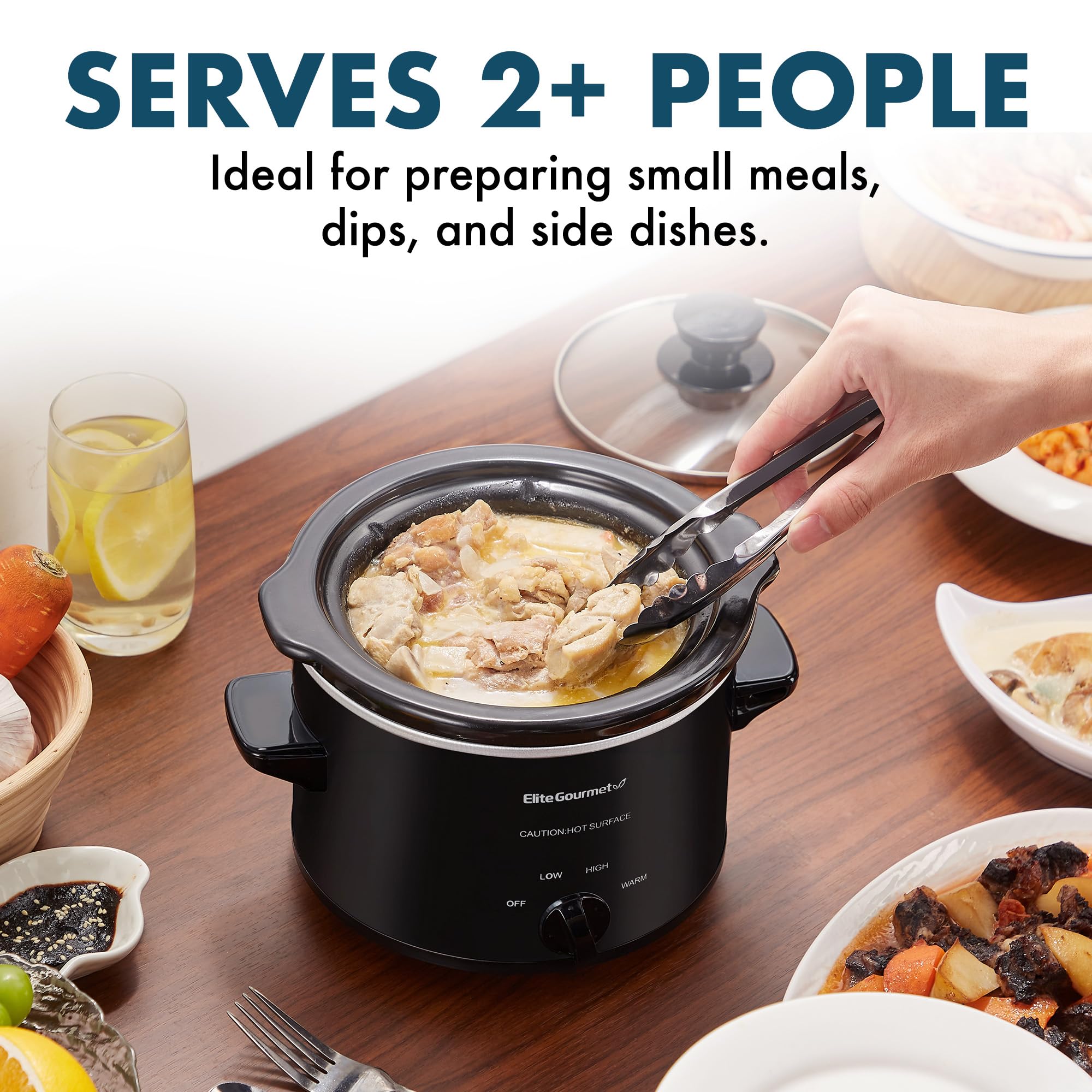 Foto 4 pulgar | Olla de Cocción Lenta Elite Gourmet MST-250XB de Cerámica 1,5 L Negro - Venta Internacional