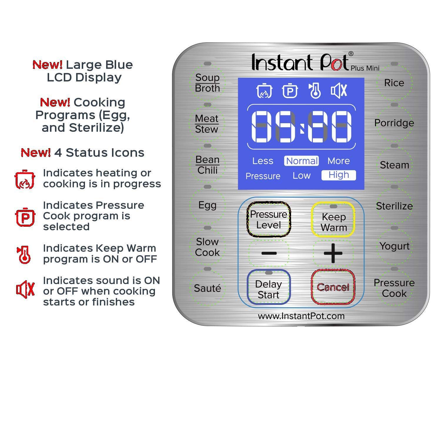 Foto 6 pulgar | Olla A Presión Eléctrica Instant Pot Duo Plus 9 En 1, 3 Litros - Venta Internacional.
