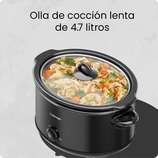 Foto 2 | Chefman - Olla De Cocción Lenta 4.7l – Color Negro