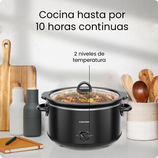 Foto 4 | Chefman - Olla De Cocción Lenta 4.7l – Color Negro