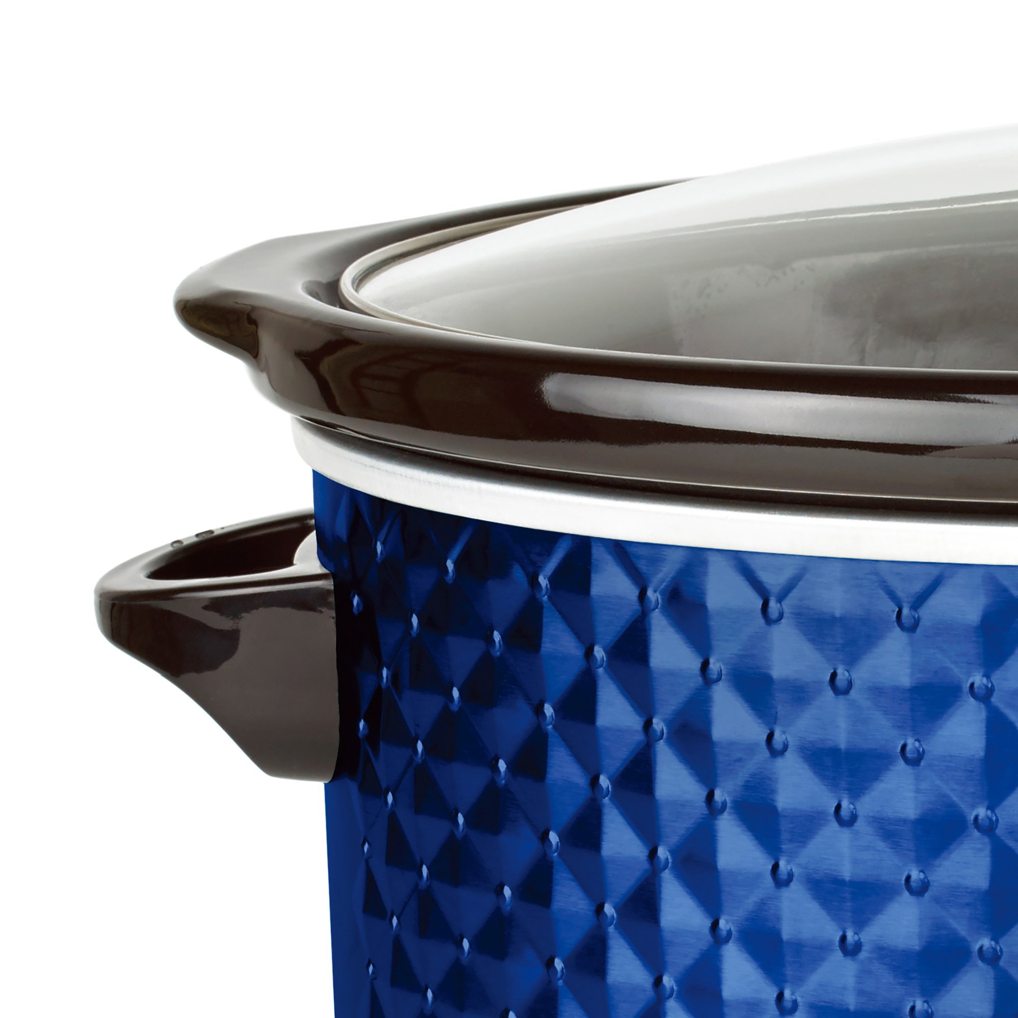 Foto 3 | Olla De Cocción Lenta Brentwood Sc-157n 7l Premium Diamond Azul Marino - Venta Internacional.
