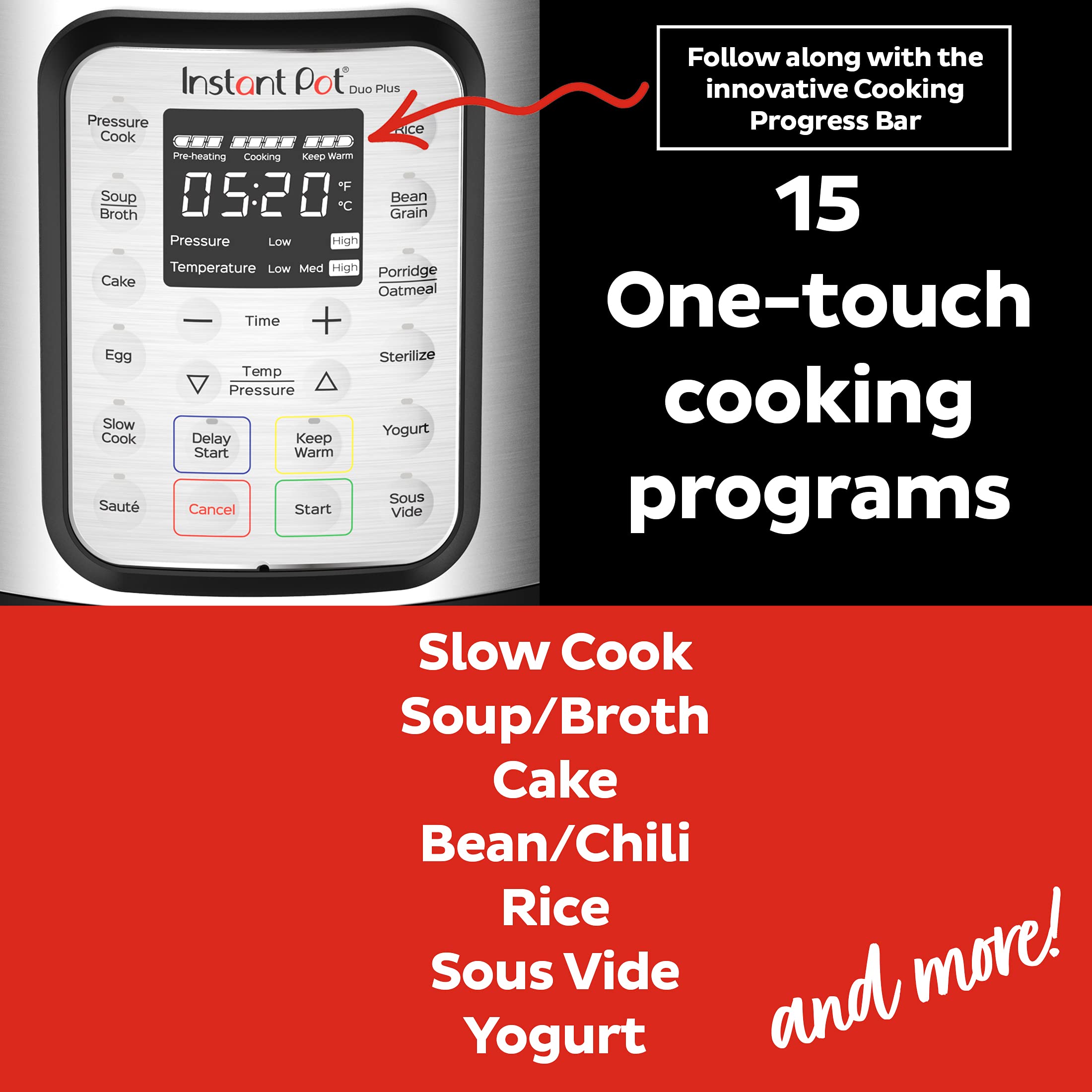 Foto 7 pulgar | Olla A Presión Eléctrica Instant Pot Duo Plus 9 En 1 De 6 Litros - Venta Internacional.