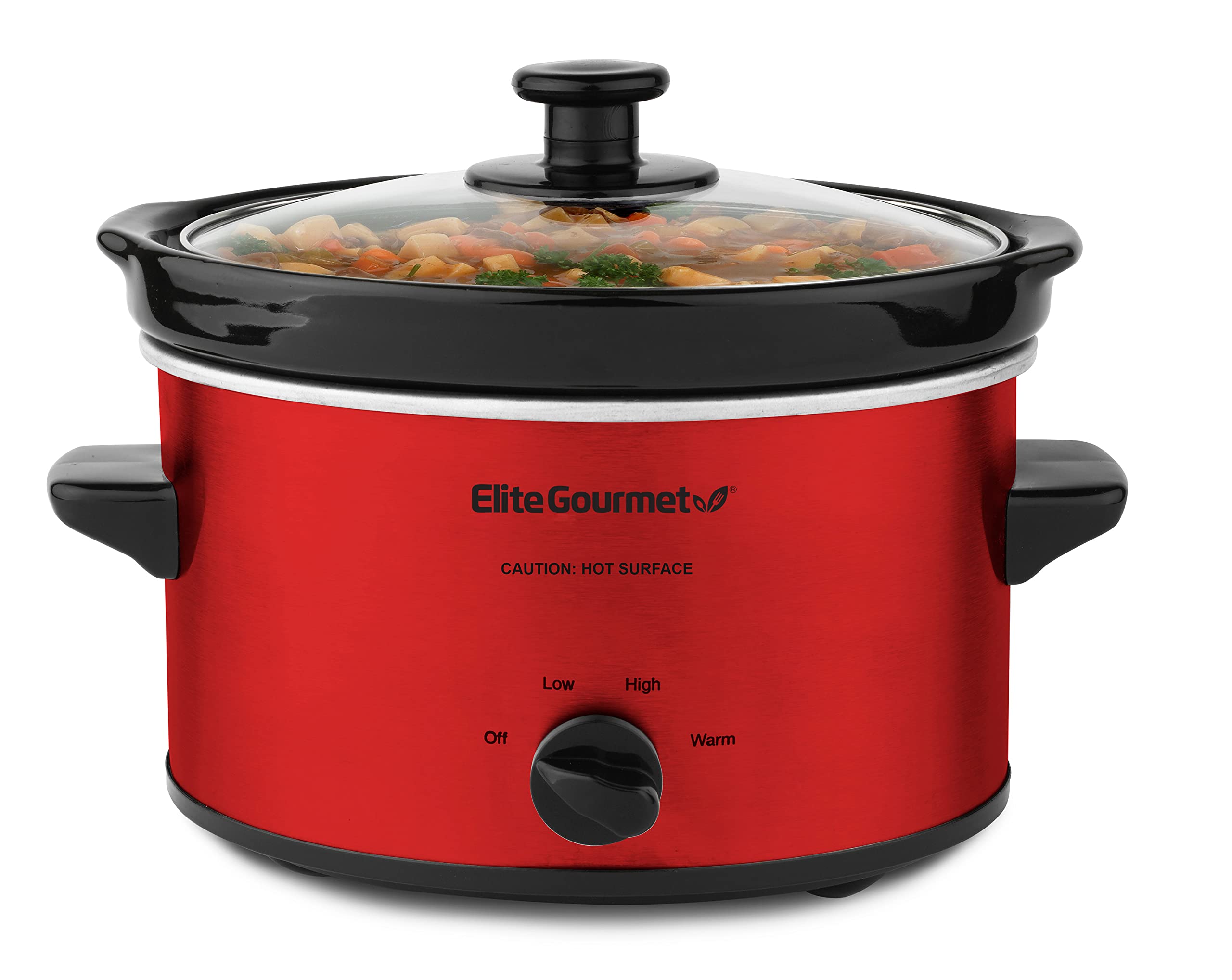 Foto 2 pulgar | Olla De Cocción Lenta Elite Gourmet Mst-275xr# Eléctrica, 2 L, Color Rojo Metalizado - Venta Internacional.
