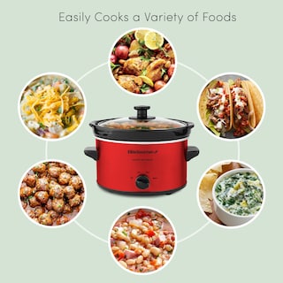 Foto 4 | Olla De Cocción Lenta Elite Gourmet Mst-275xr# Eléctrica, 2 L, Color Rojo Metalizado - Venta Internacional.
