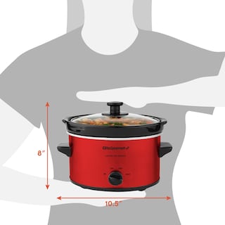 Foto 7 | Olla De Cocción Lenta Elite Gourmet Mst-275xr# Eléctrica, 2 L, Color Rojo Metalizado - Venta Internacional.