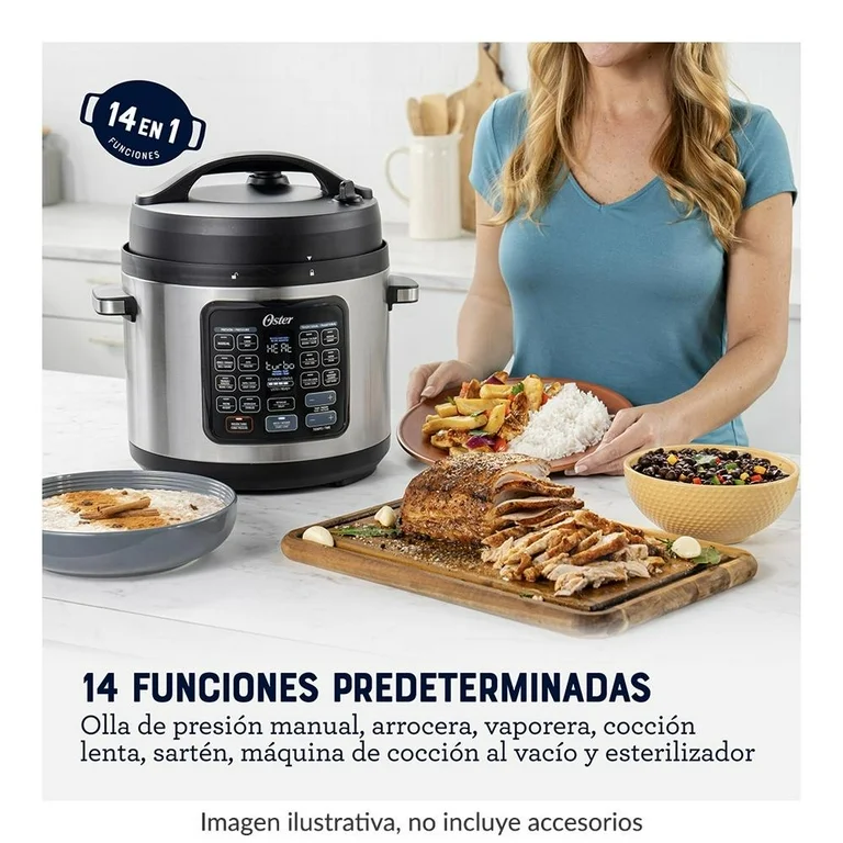 Foto 4 | Multiolla Turbo Oster 5.7l De Capacidad 14 Funciones Gris