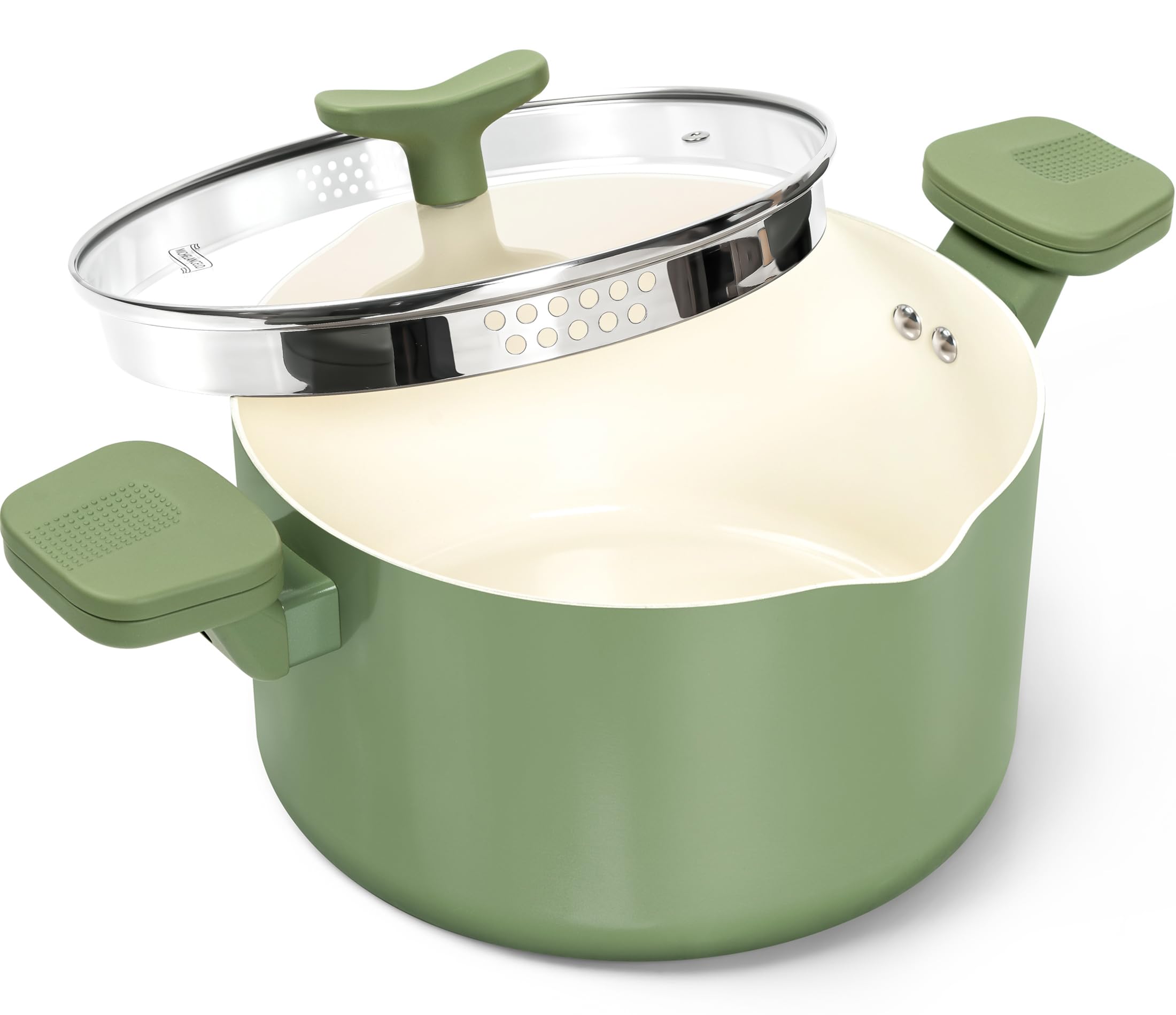 Foto 1 | Olla Para Pasta Michelangelo De 6 Cuartos De Galón Con Tapa Coladora Revestida De Cerámica - Venta Internacional.