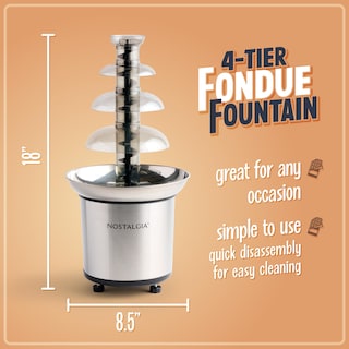 Foto 2 | Chocolate Fondue Fountain Nostalgia 4 Niveles 950 ml Acero Inoxidable - Venta Internacional