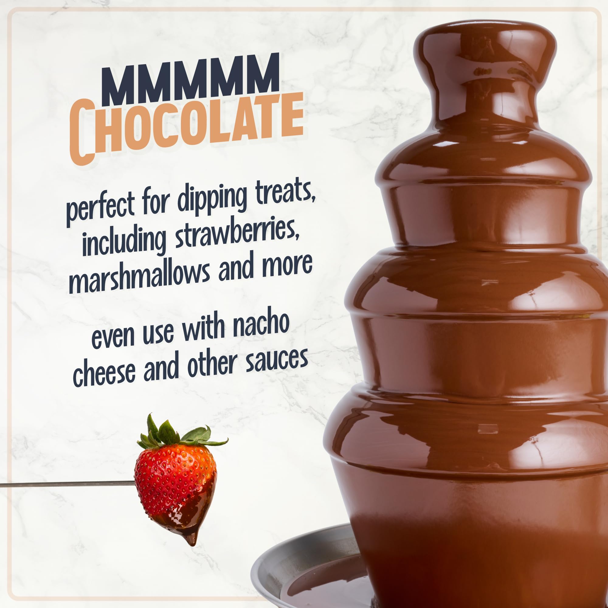 Foto 4 pulgar | Chocolate Fondue Fountain Nostalgia 4 Niveles 950 ml Acero Inoxidable - Venta Internacional