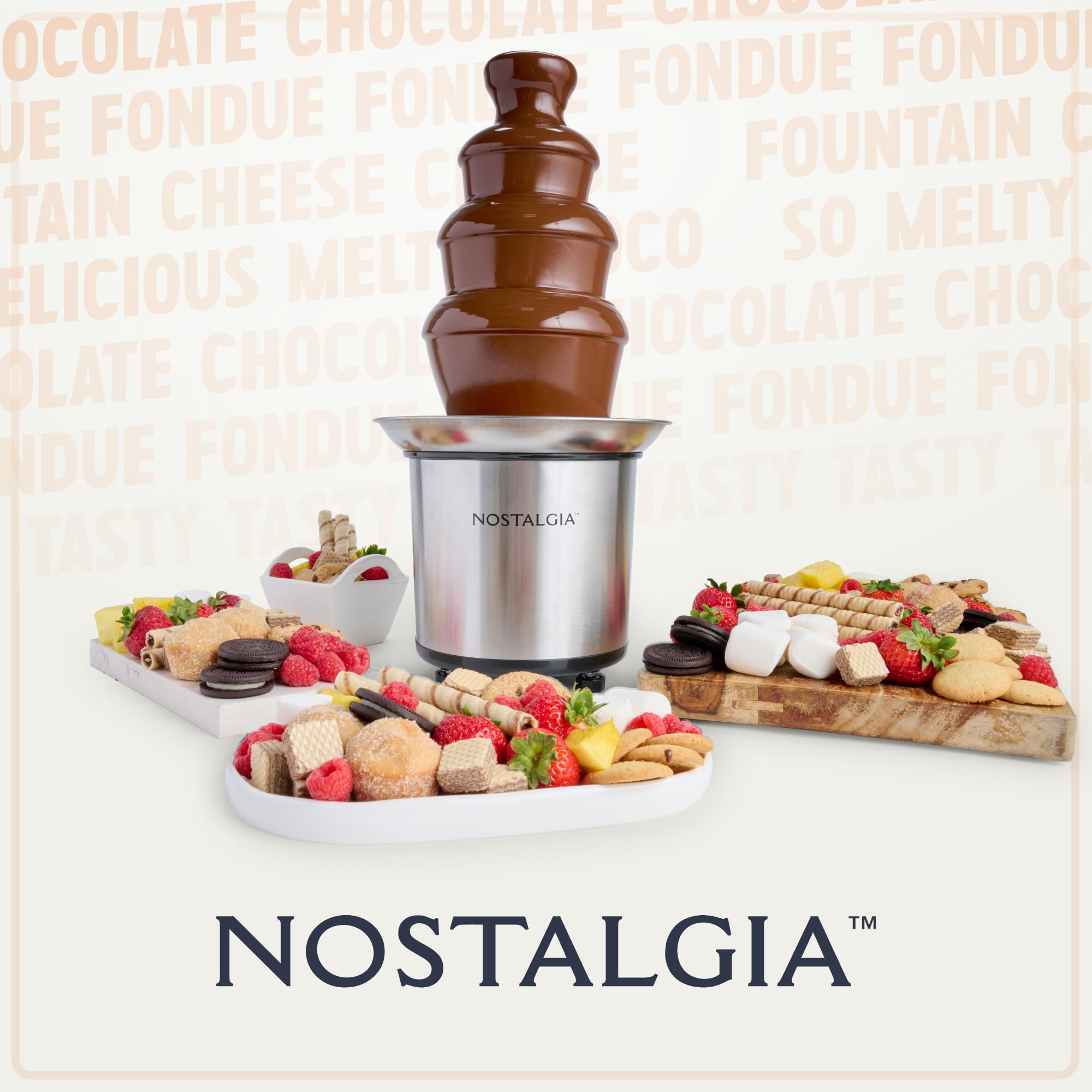 Foto 5 | Chocolate Fondue Fountain Nostalgia 4 Niveles 950 ml Acero Inoxidable - Venta Internacional