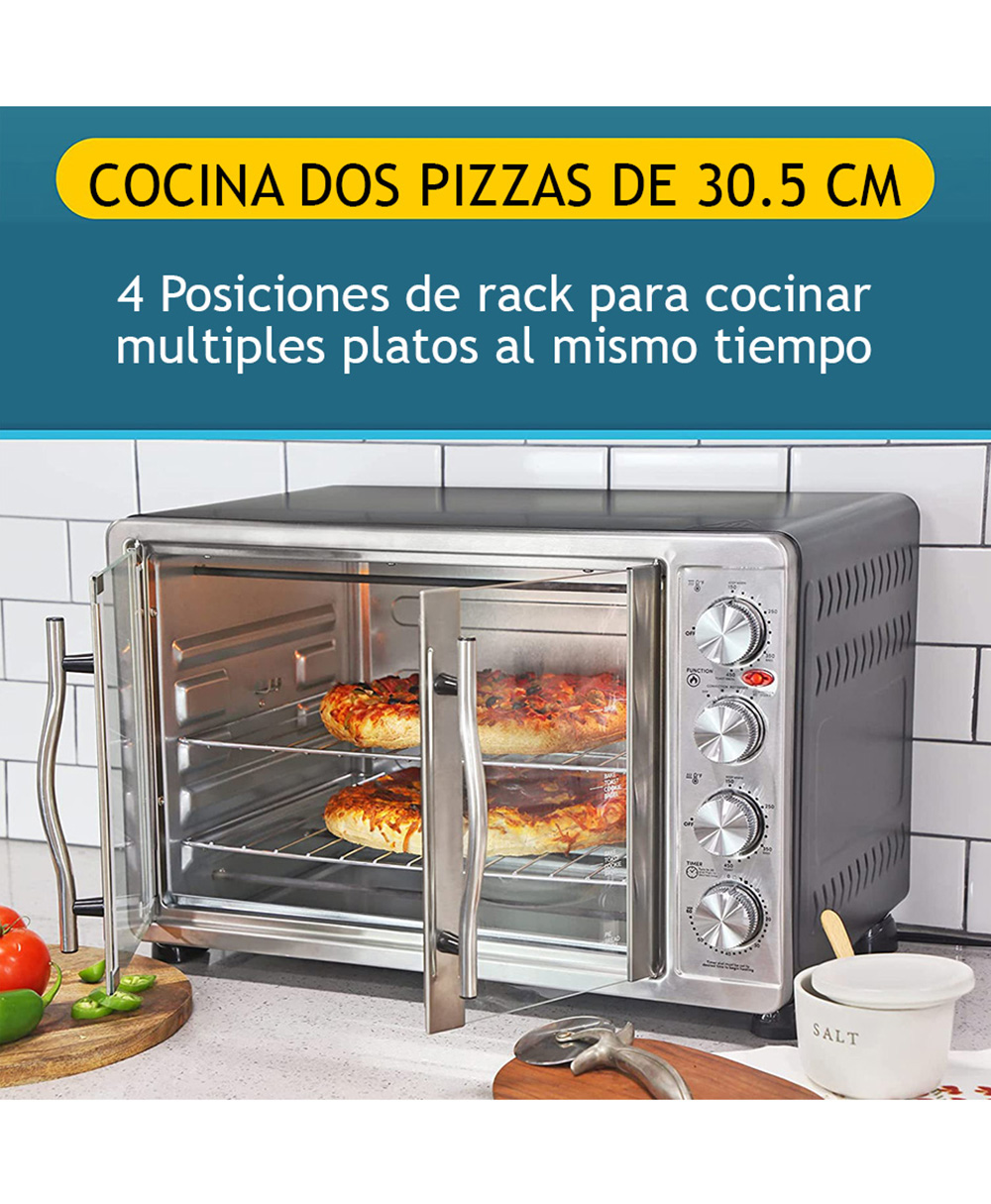 Foto 4 pulgar | Horno Elite Gourmet ETO-4510B color Plata 45 L