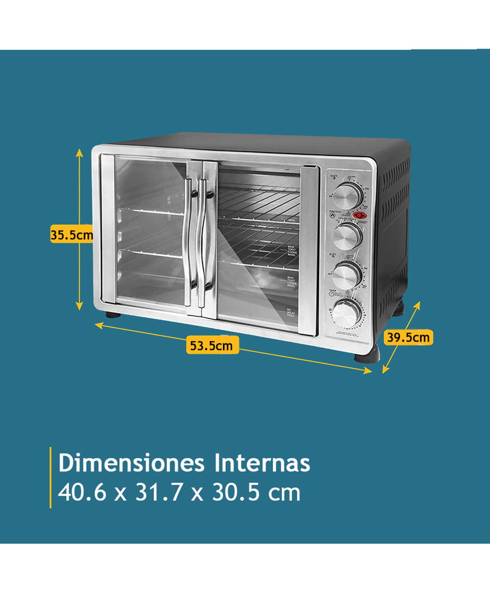 Foto 6 pulgar | Horno Elite Gourmet ETO-4510B color Plata 45 L