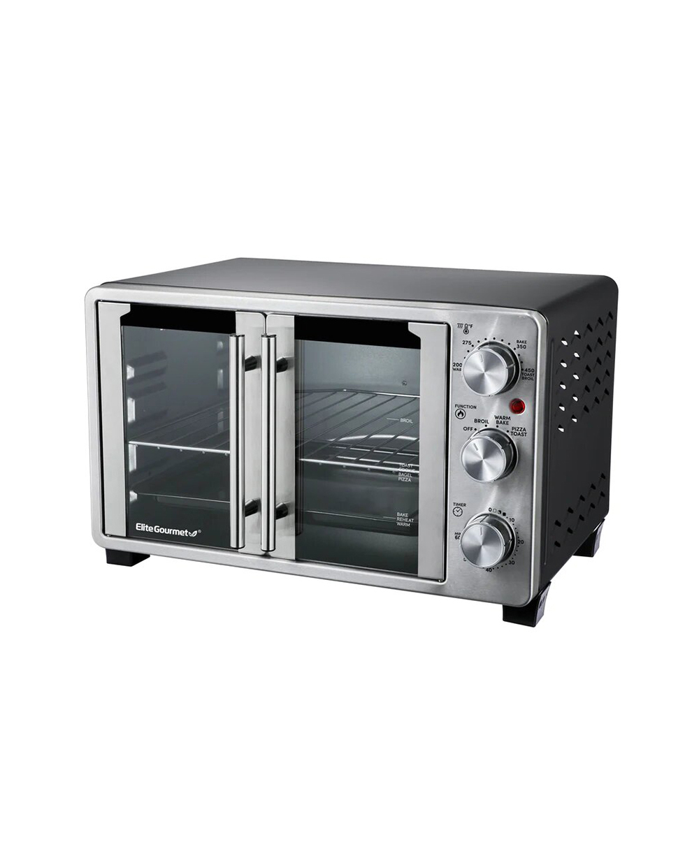 Foto 2 pulgar | Horno de Convexión Elite Gourmet 25 L de Doble Puerta con Asador