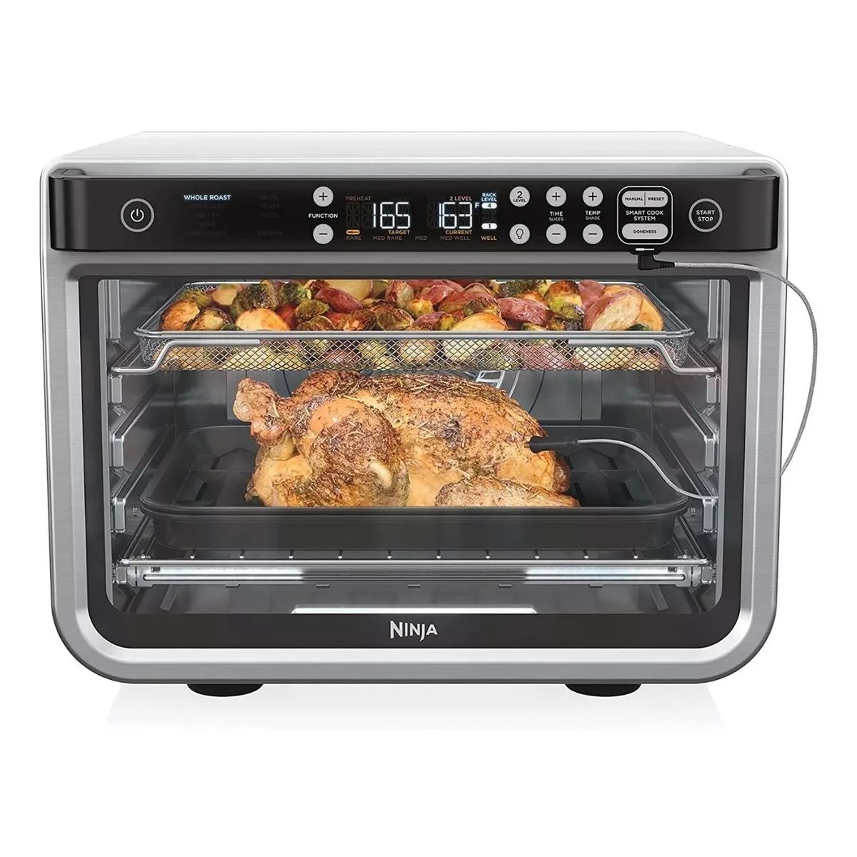 Foto 2 | Horno Tostador Ninja Foodi DT25110 Negro Smart Air Fry de Convección Digital con Termómetro en 1 Smart XL