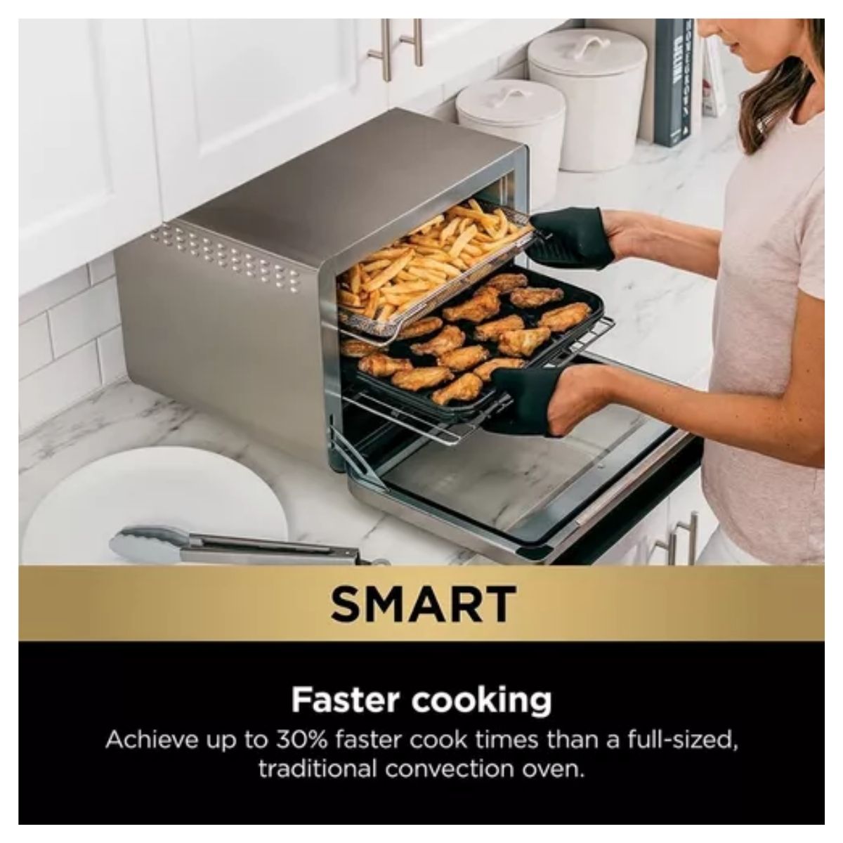Foto 4 | Horno Tostador Ninja Foodi DT25110 Negro Smart Air Fry de Convección Digital con Termómetro en 1 Smart XL