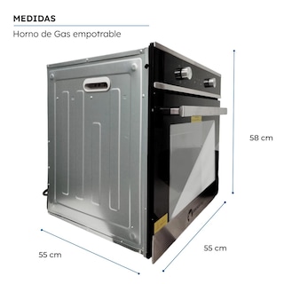 Foto 4 | Horno Empotrable de Gas Shorbull Negro 65l Convección