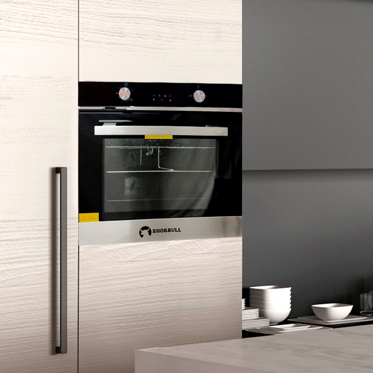 Foto 8 | Horno Empotrable de Gas Shorbull Negro 65l Convección