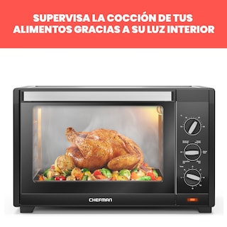 Foto 5 | Horno Tostador Chefman de Convección XXL 45l 5 en 1 Negro