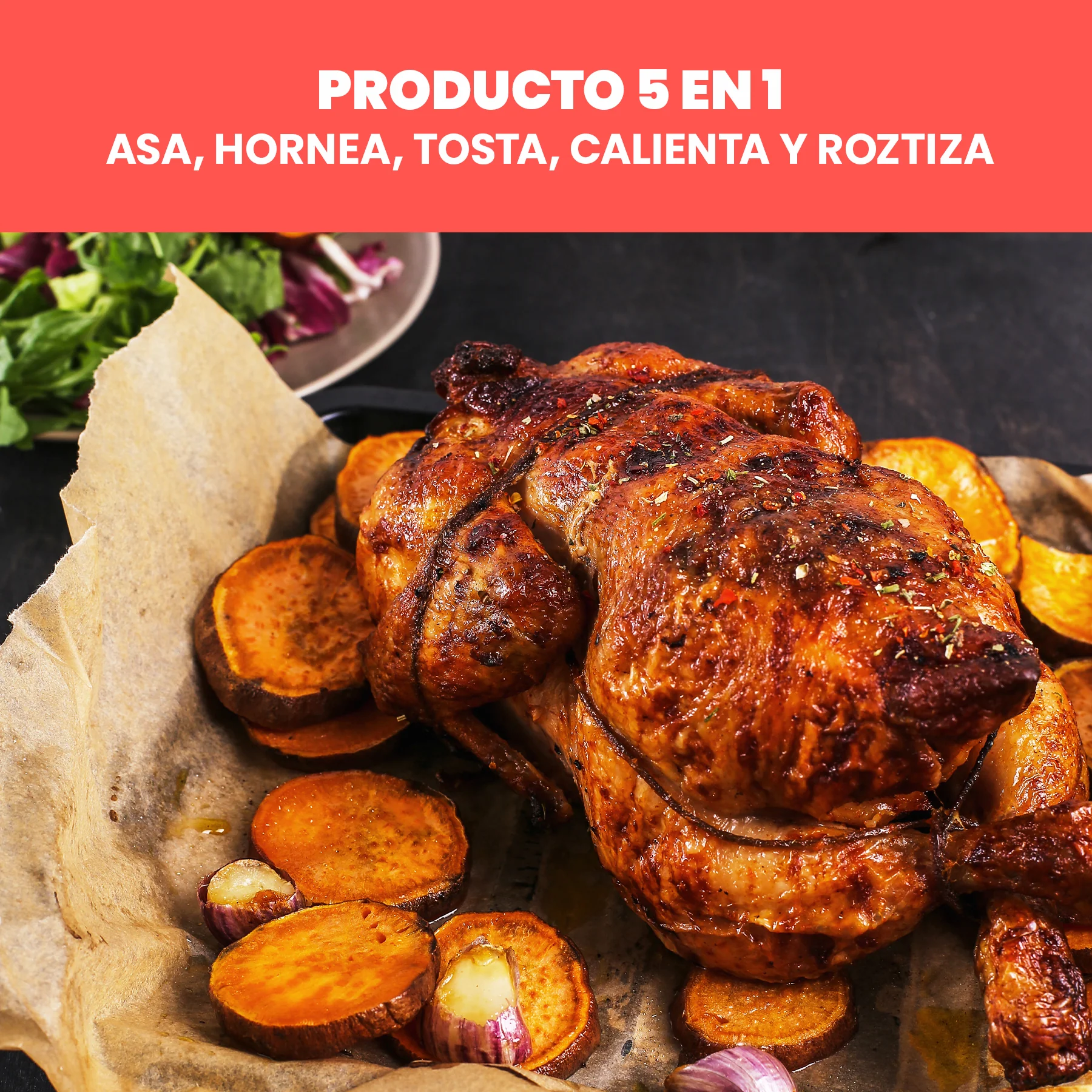 Foto 6 | Horno Tostador Chefman de Convección XXL 45l 5 en 1 Negro