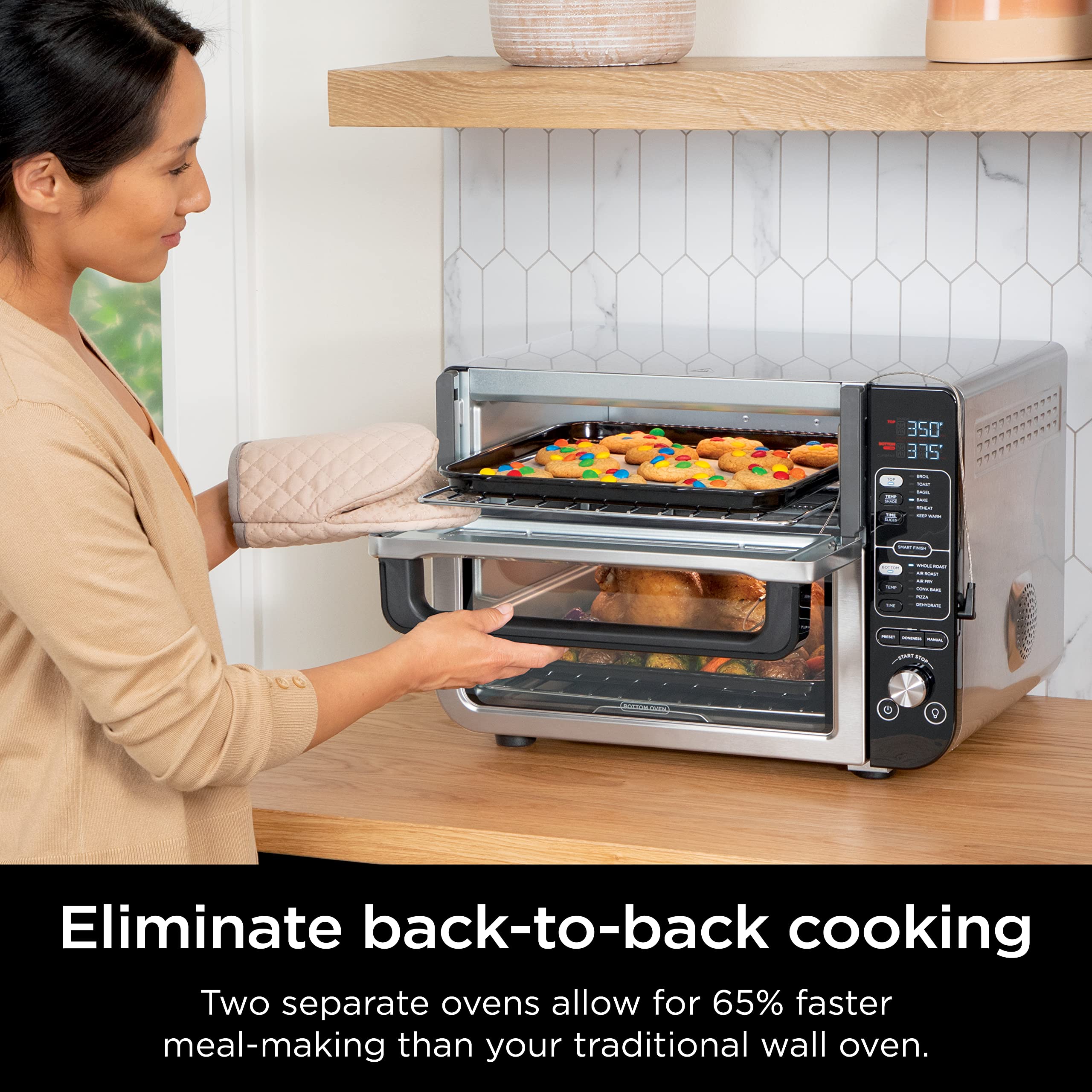 Foto 7 pulgar | Horno Doble Ninja Dct401 12 En 1 Con Flexdoor de Acero Inoxidable - Venta Internacional
