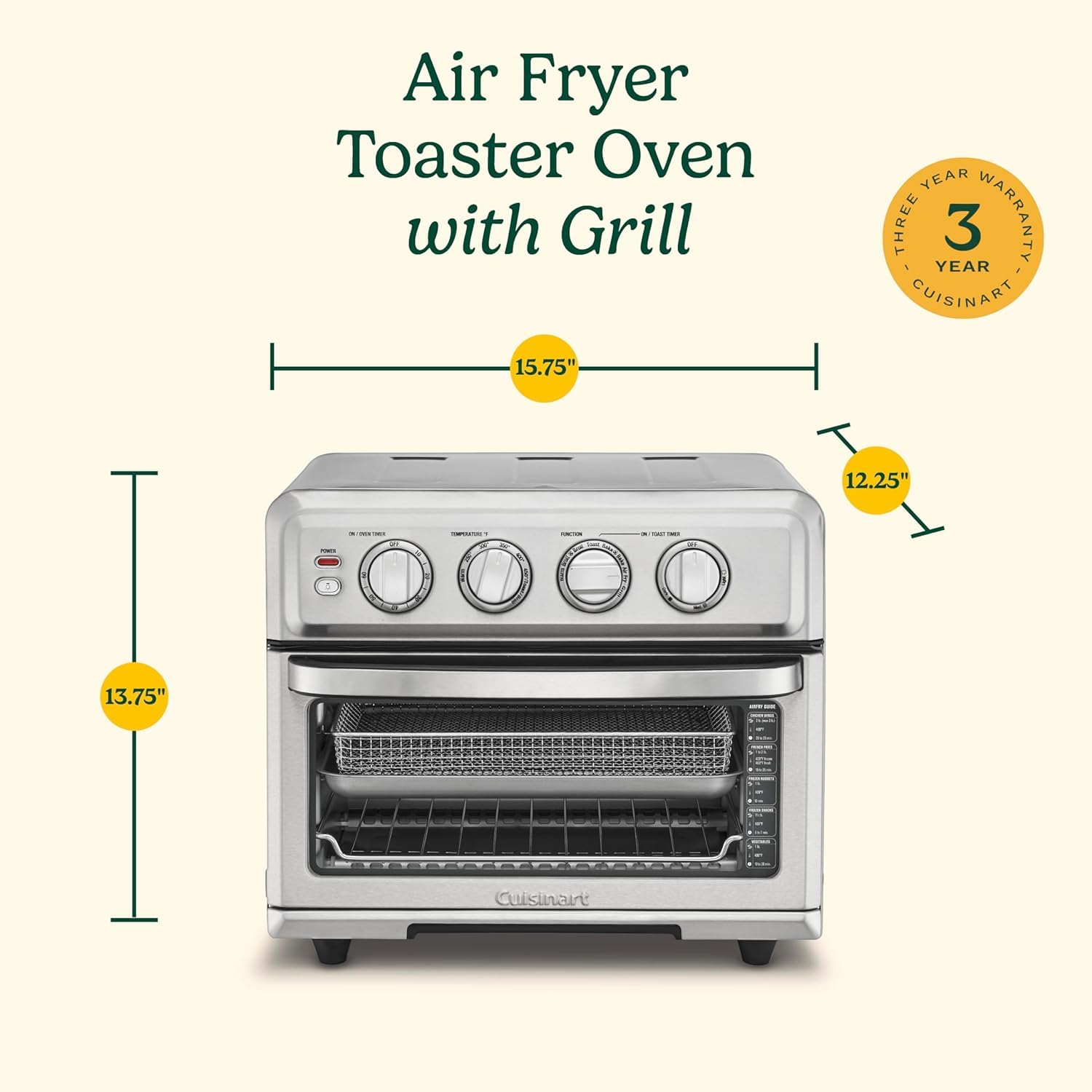 Foto 7 pulgar | Air Fryer y Horno Tostador de Convección Cuisinart Toa-70 - Venta Internacional