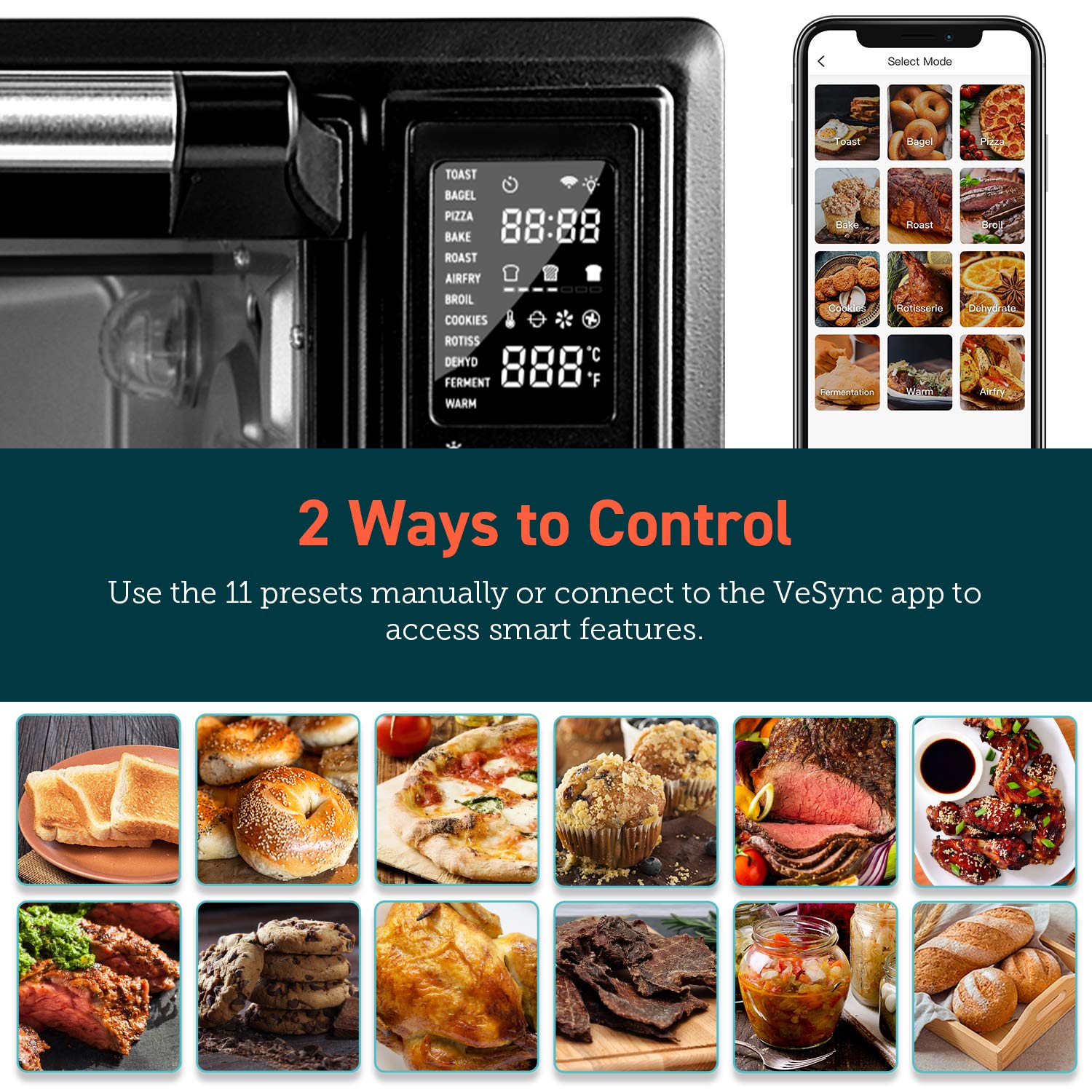 Foto 8 pulgar | Horno Tostador Air Fryer Cosori 32qt 13 en 1 con Aplicación y Control por Voz - Venta Internacional