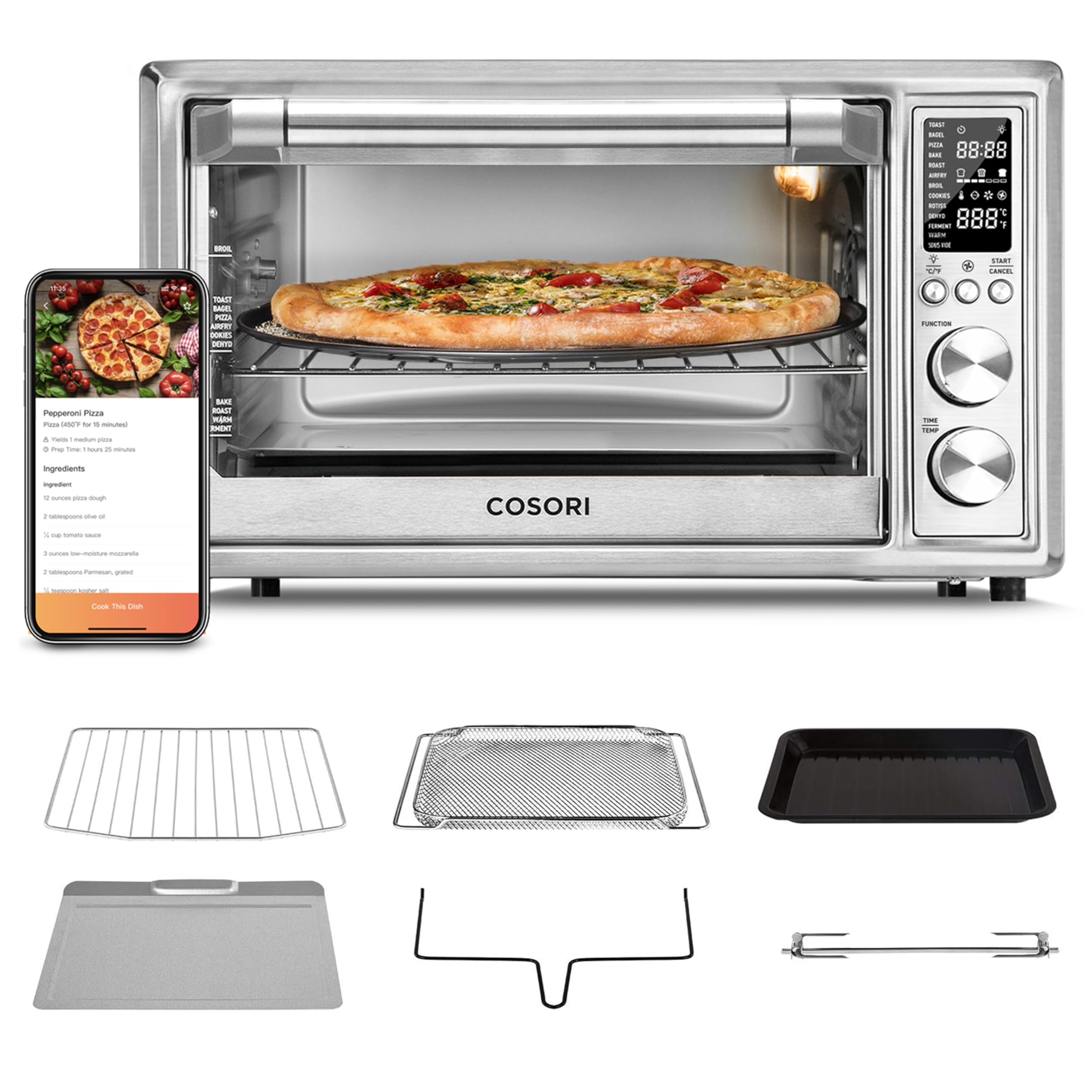 Foto 1 | Horno Tostador Air Fryer Cosori 32qt 13 en 1 con Aplicación y Control por Voz - Venta Internacional