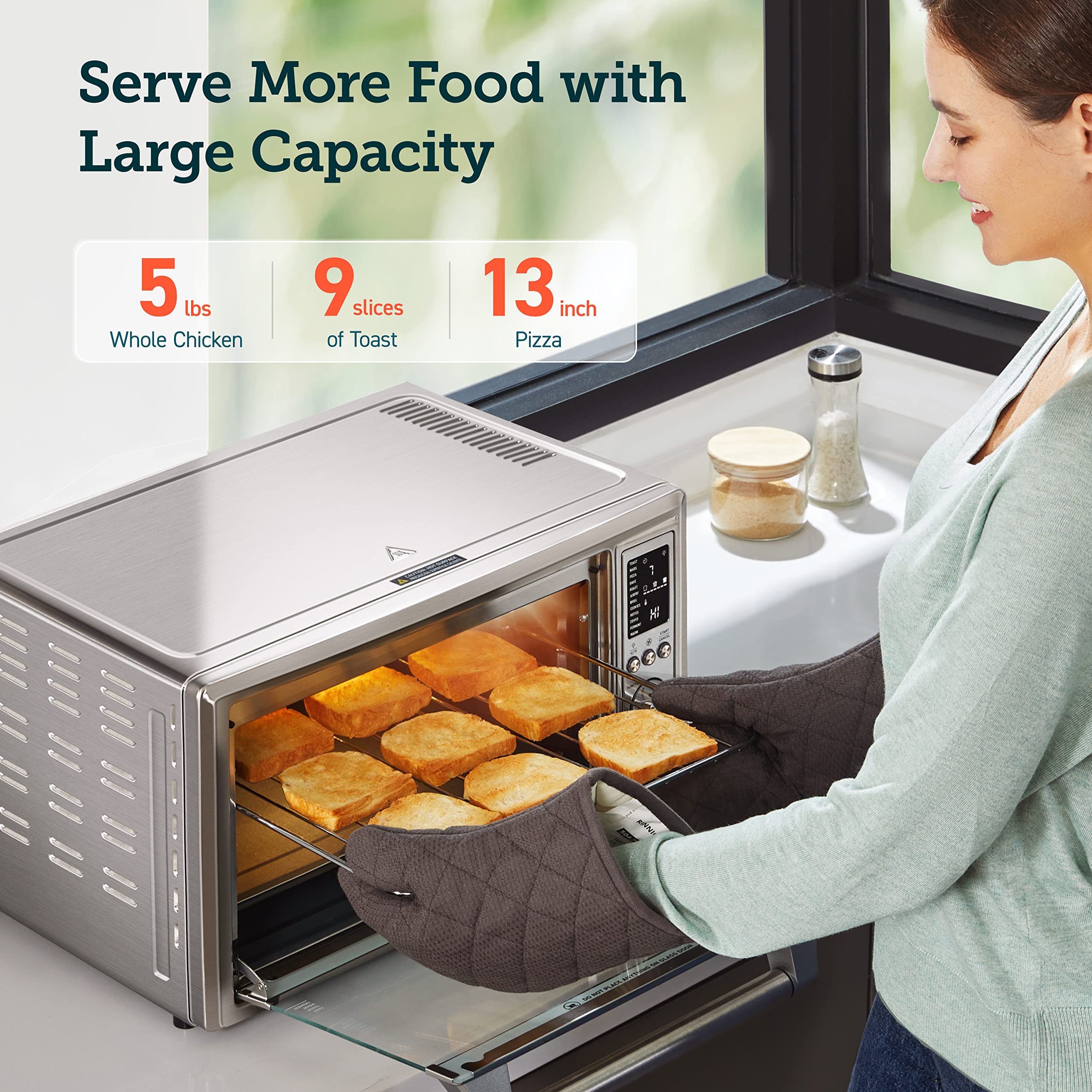 Foto 3 | Horno Tostador Air Fryer Cosori 32qt 13 en 1 con Aplicación y Control por Voz - Venta Internacional