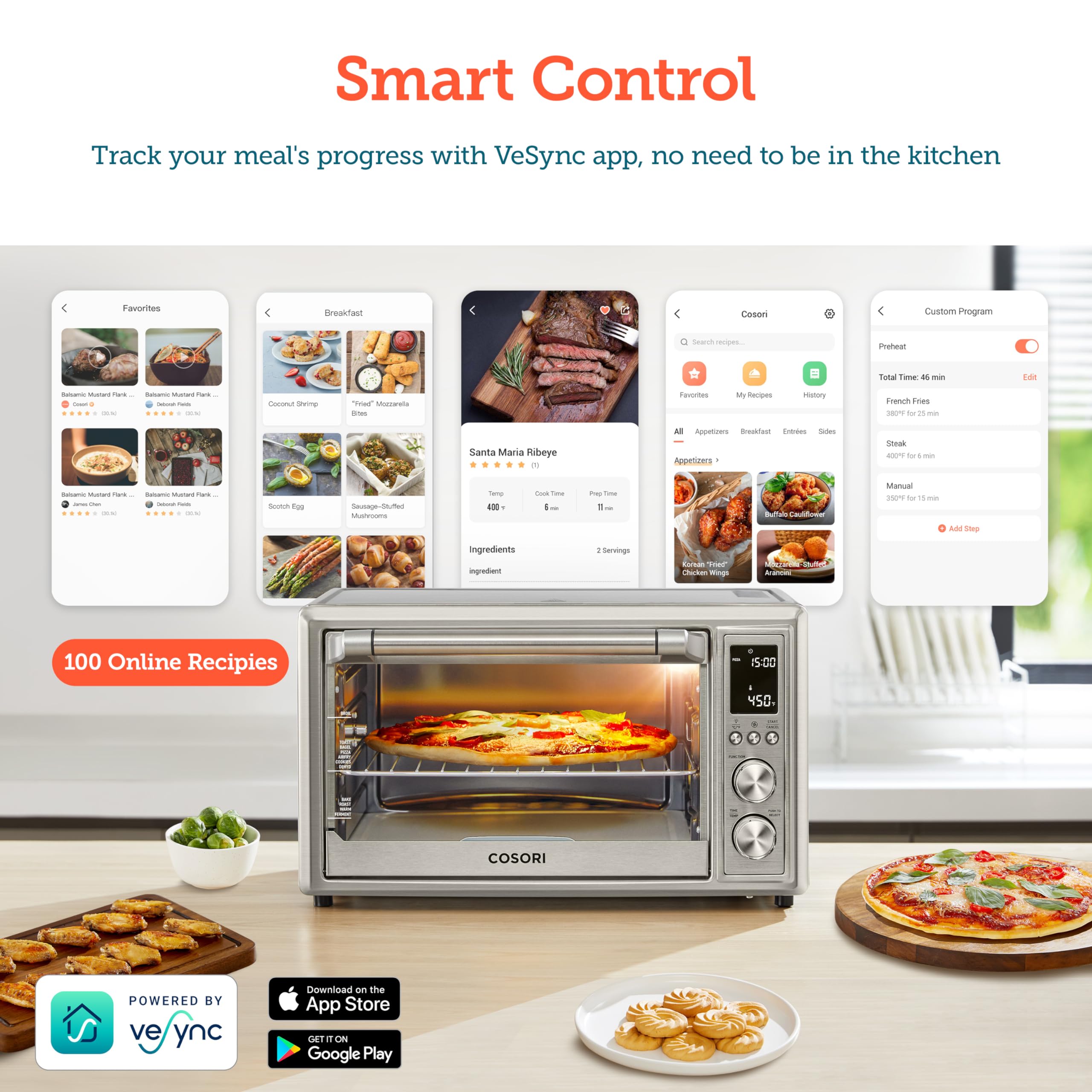Foto 6 pulgar | Horno Tostador Air Fryer Cosori 32qt 13 en 1 con Aplicación y Control por Voz - Venta Internacional