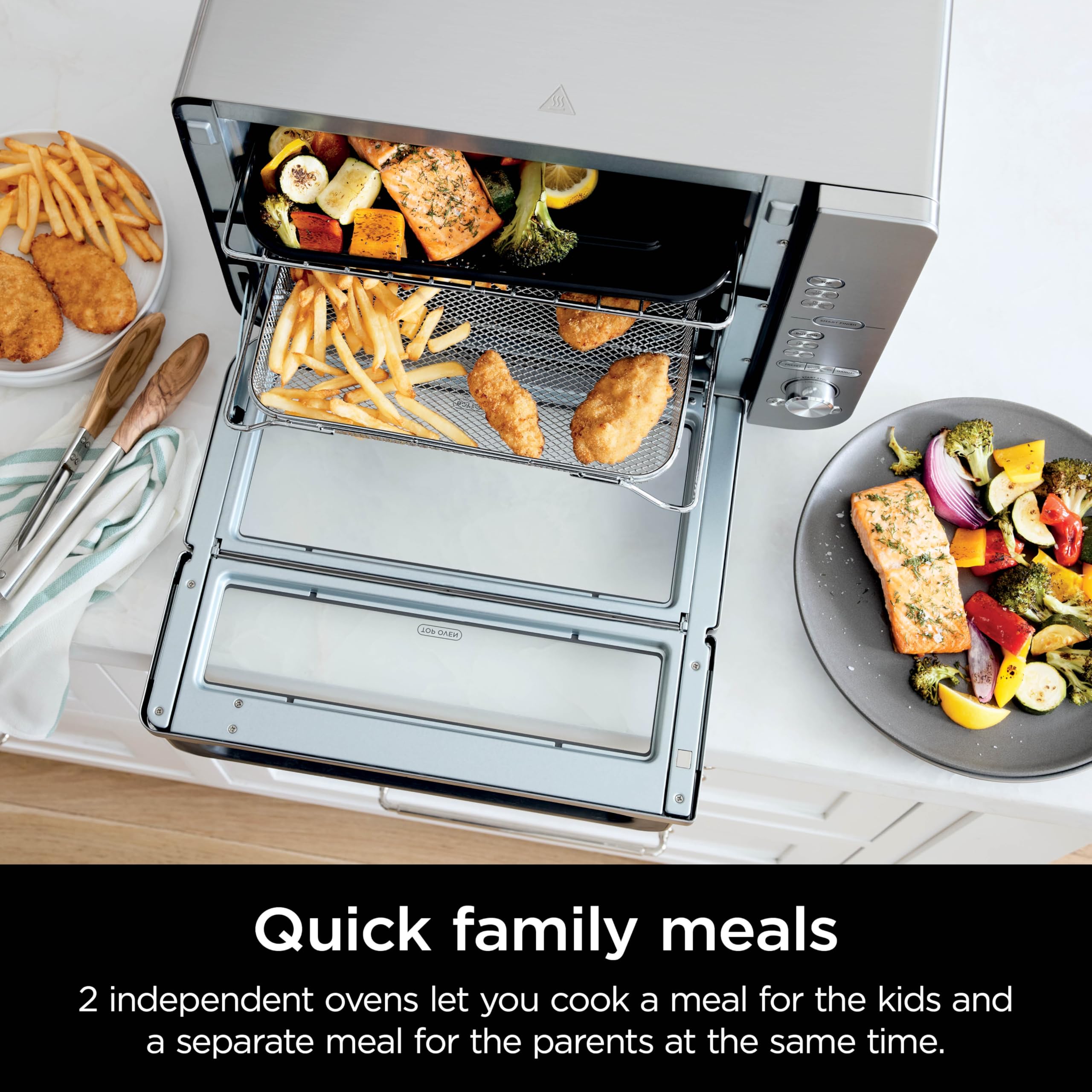 Foto 8 pulgar | Freidora Xl Doble Pila Ninja Dct651 con Horno de Sobremesa - Venta Internacional