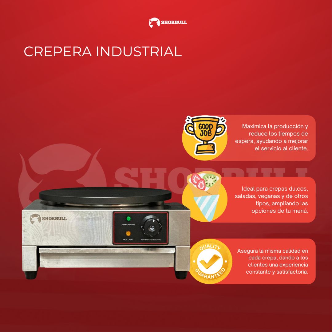 Foto 9 pulgar | Crepera Industrial Eléctrica 22'' Shorbull