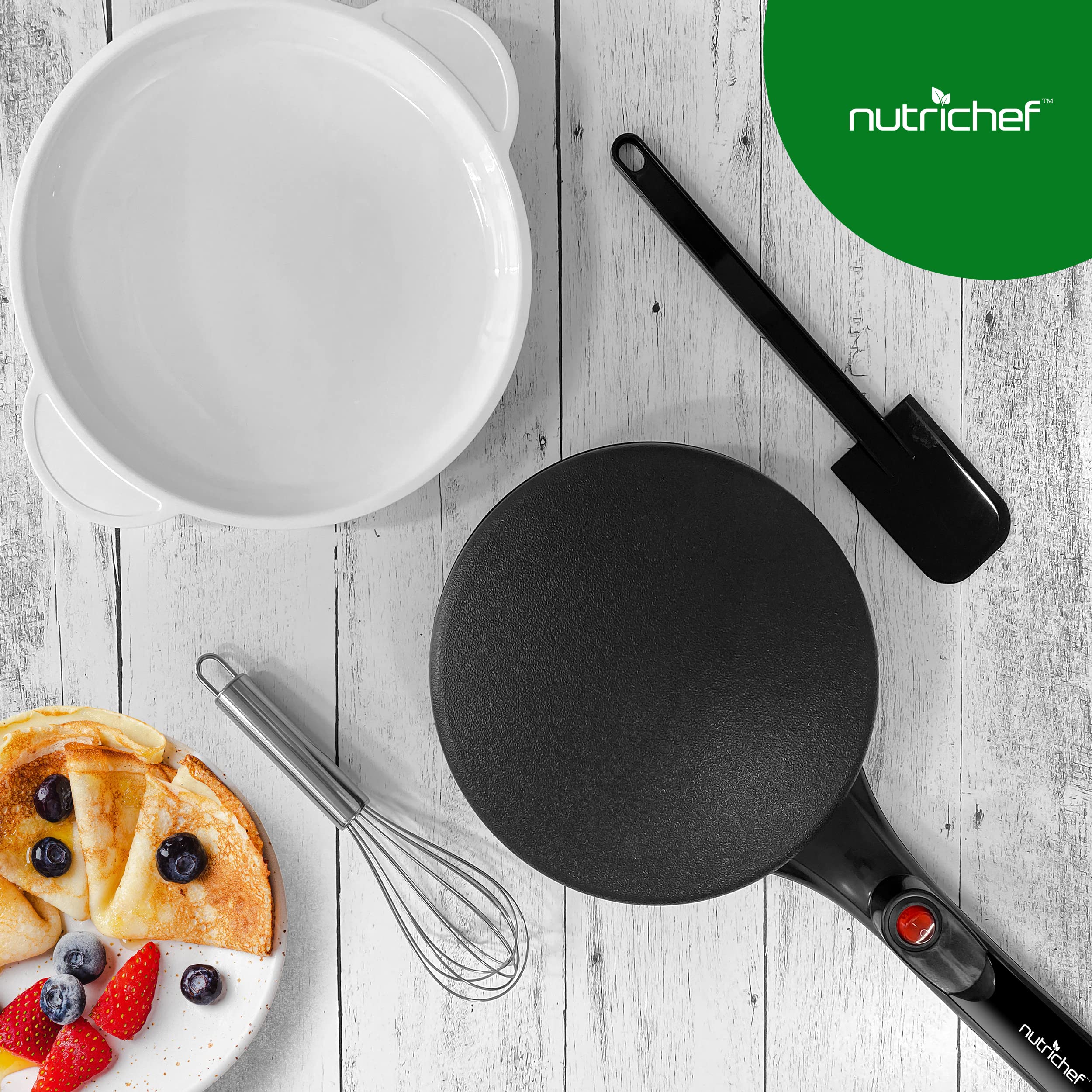 Foto 6 pulgar | Crepera Eléctrica NutriChef Antiadherente 20 cm con Accesorios - Venta Internacional