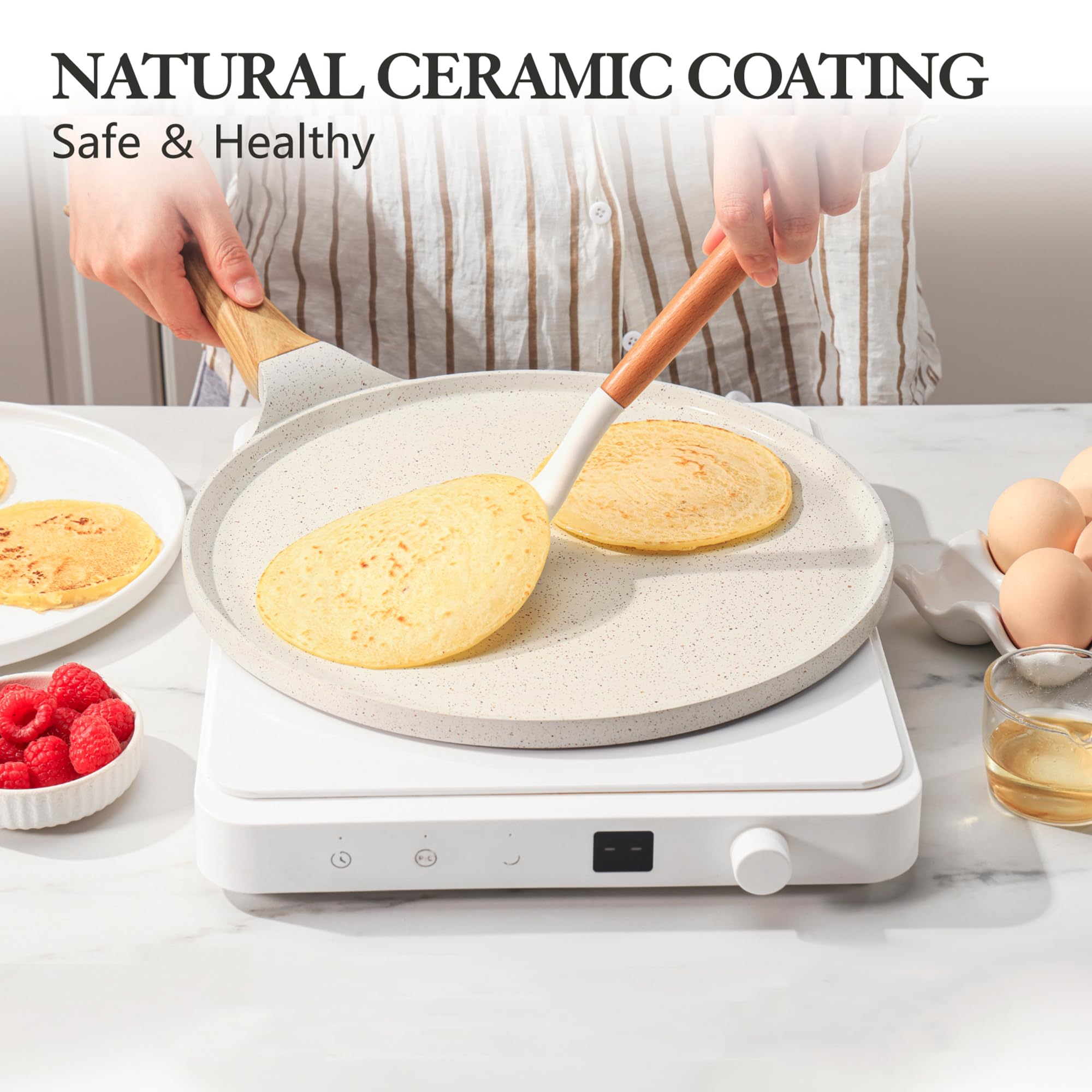 Foto 3 pulgar | Sartén para Crepas Sensarte Antiadherente de 26 cm con Revestimiento Cerámico Esparcidor - Venta Internacional