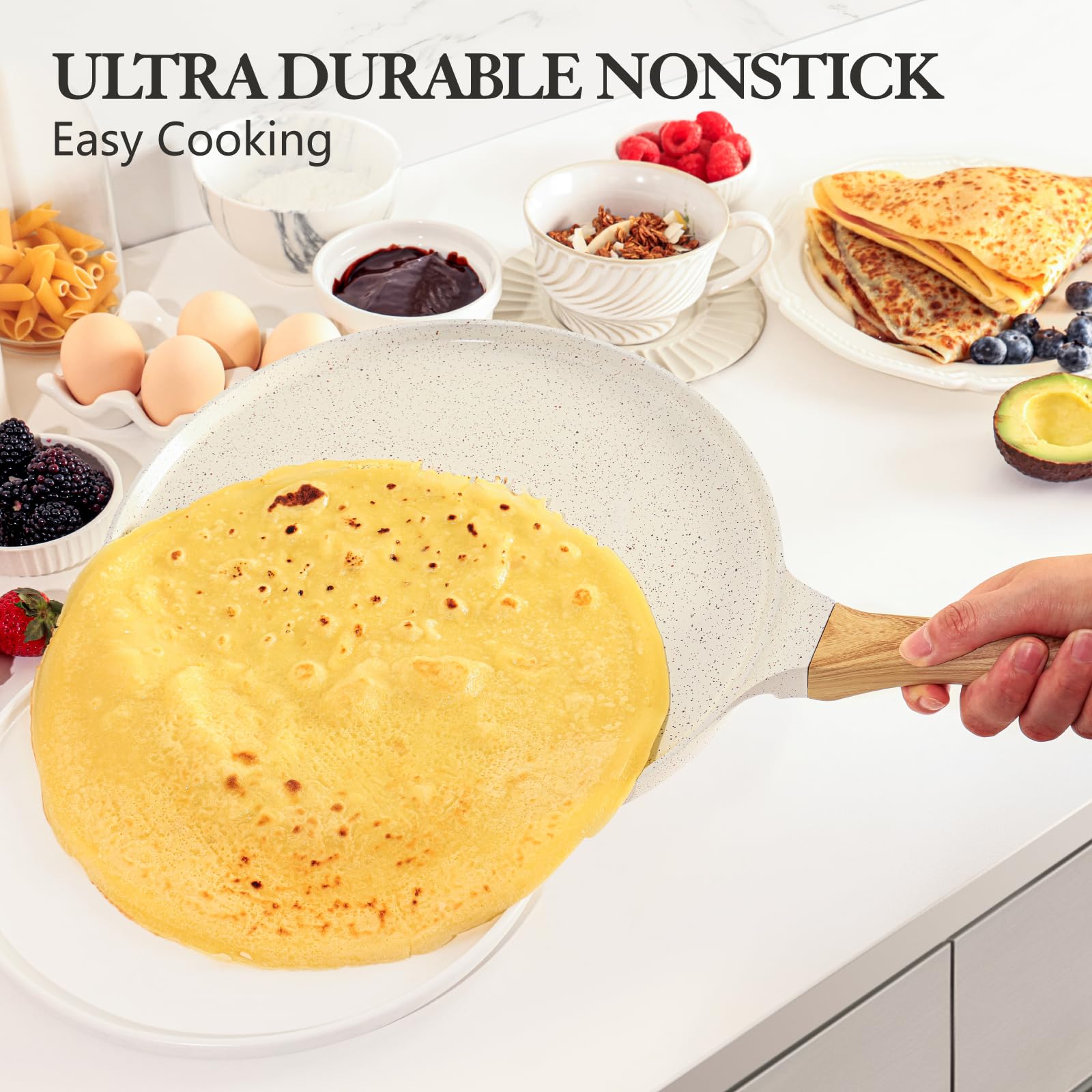 Foto 4 pulgar | Sartén para Crepas Sensarte Antiadherente de 26 cm con Revestimiento Cerámico Esparcidor - Venta Internacional