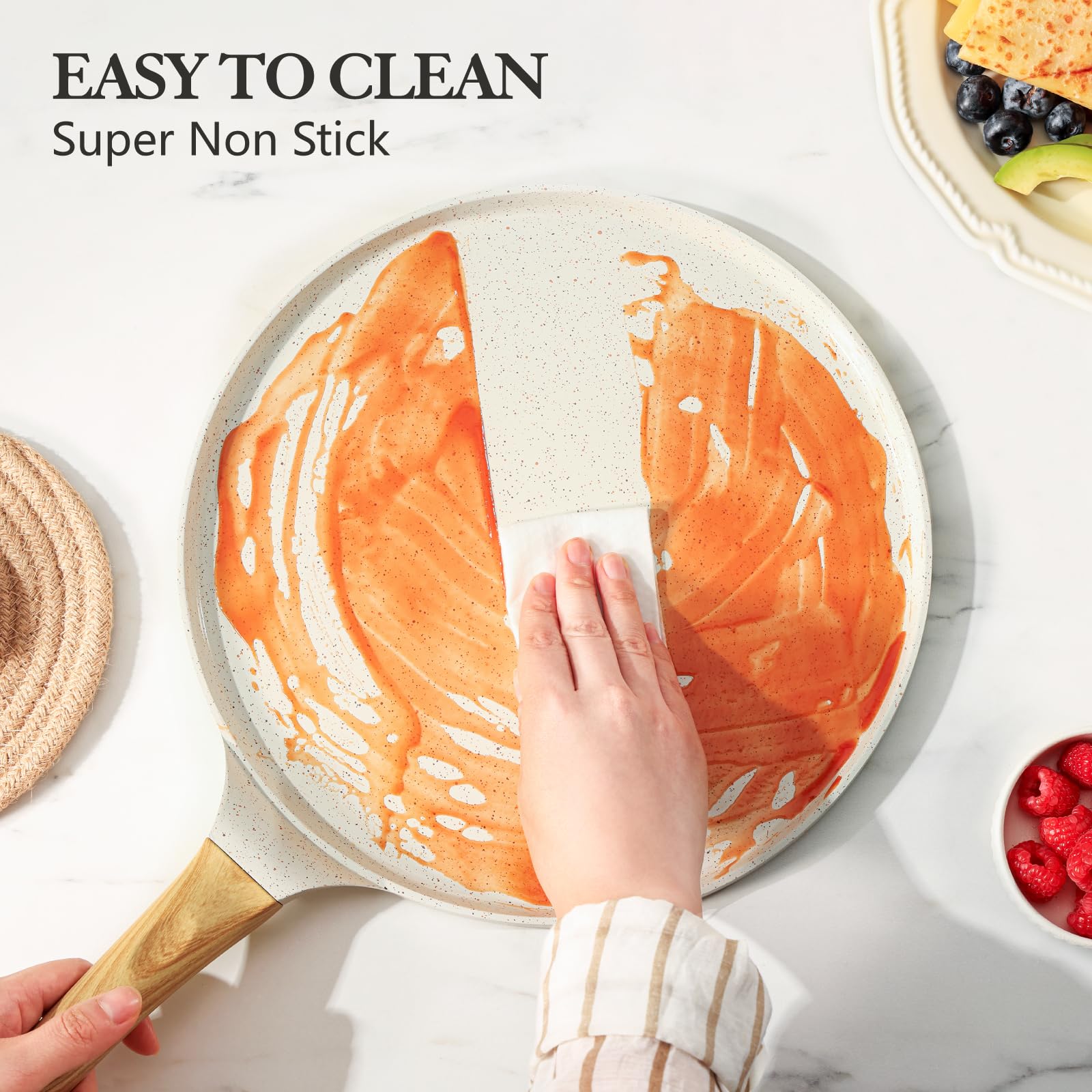 Foto 6 pulgar | Sartén para Crepas Sensarte Antiadherente de 26 cm con Revestimiento Cerámico Esparcidor - Venta Internacional