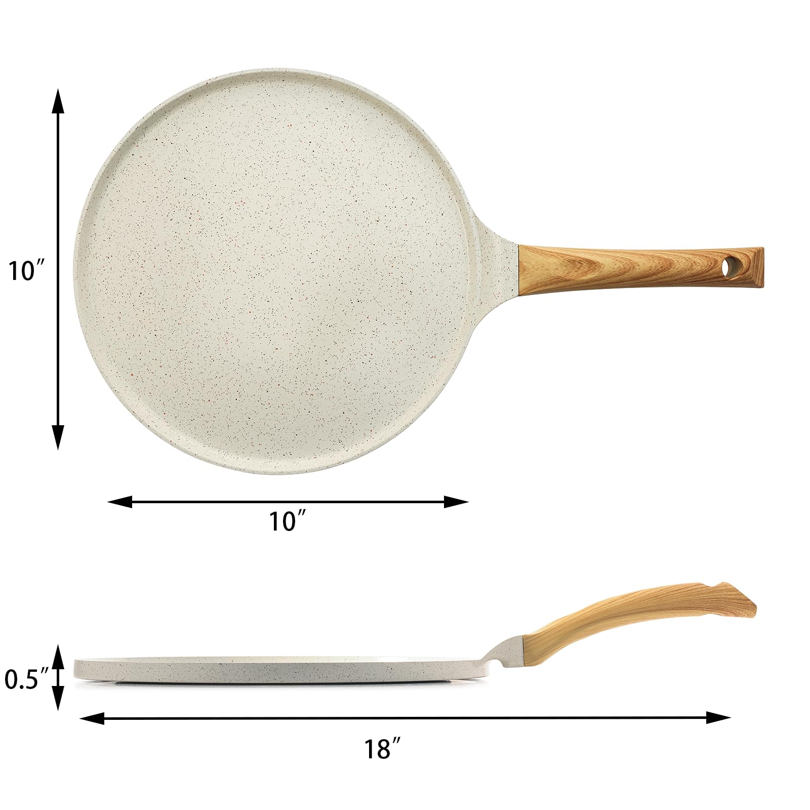 Foto 7 pulgar | Sartén para Crepas Sensarte Antiadherente de 26 cm con Revestimiento Cerámico Esparcidor - Venta Internacional