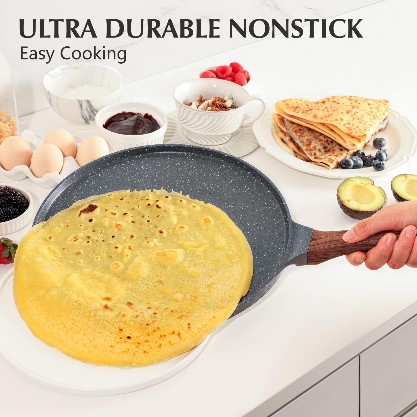 Foto 4 pulgar | Sartén para Crepas Sensarte Antiadherente Granito Suizo 26 Cm - Venta Internacional