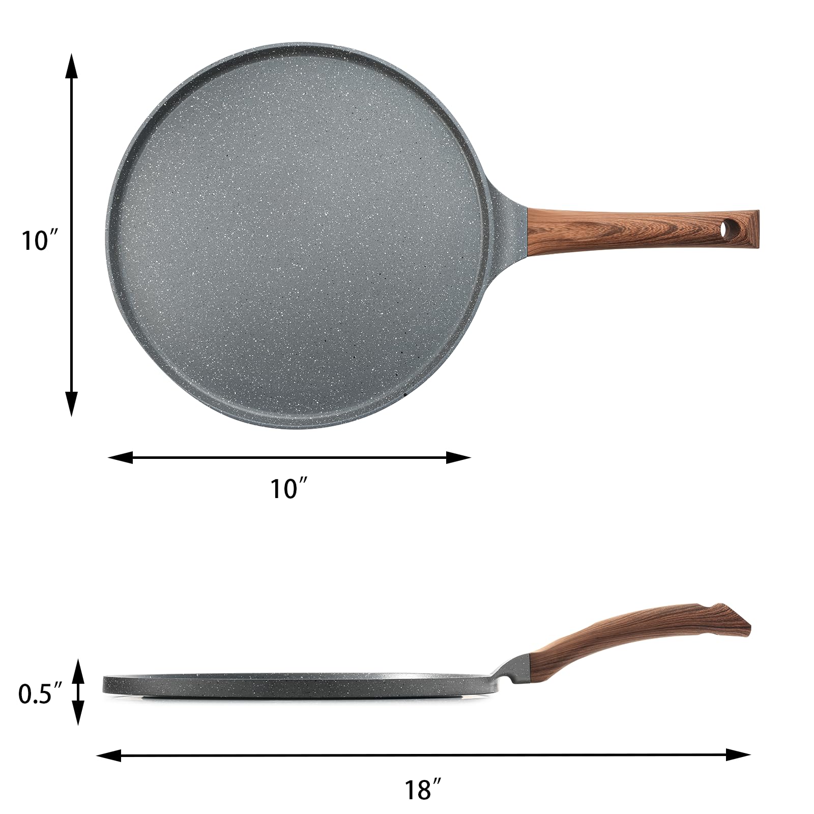 Foto 7 pulgar | Sartén para Crepas Sensarte Antiadherente Granito Suizo 26 Cm - Venta Internacional